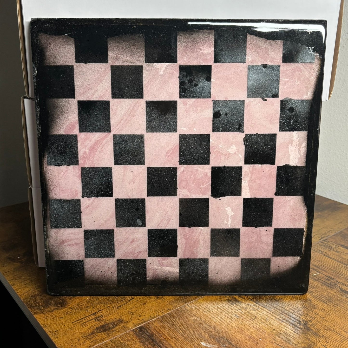 Soft Pink - Resin Coated Chess Board