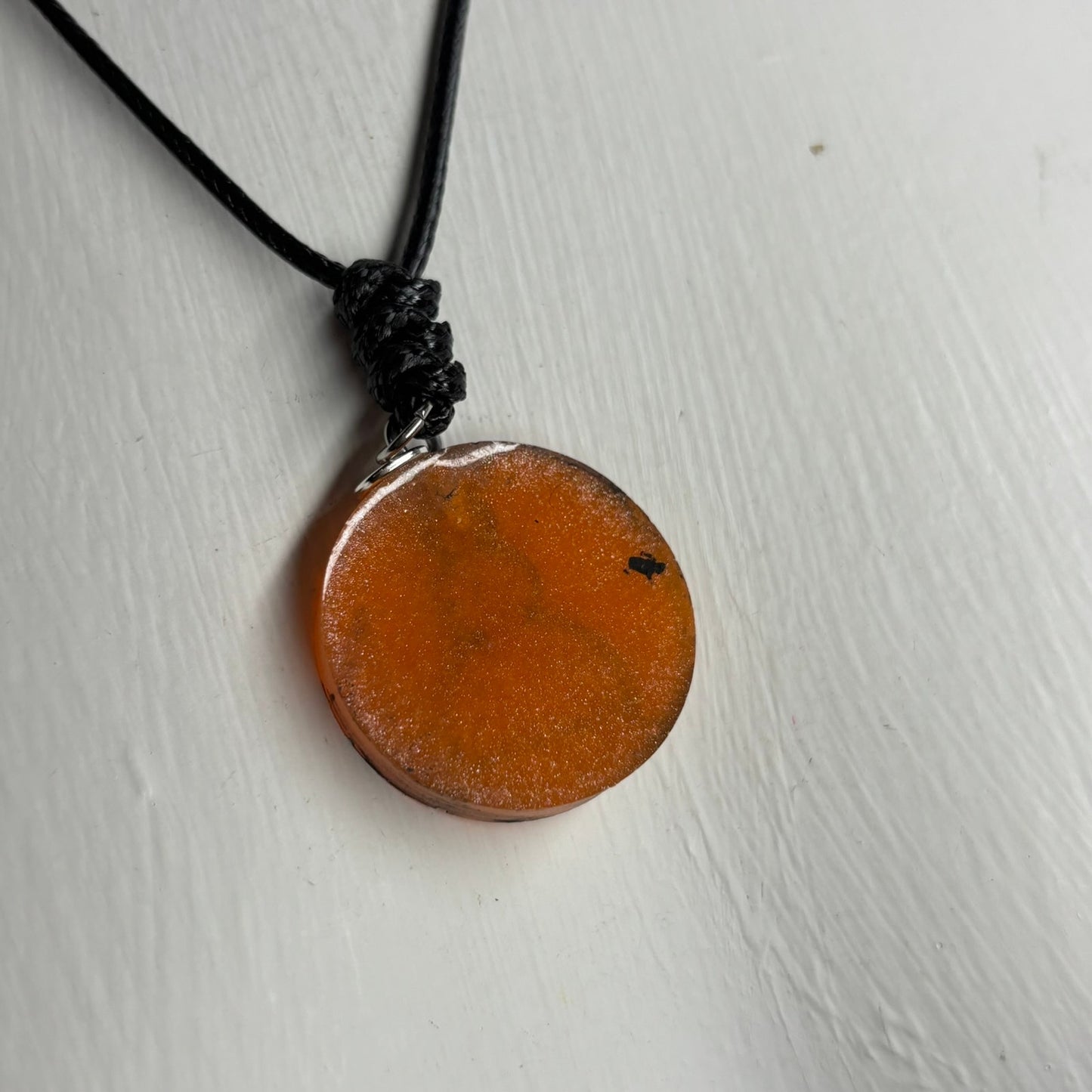 Orange Pawn - Handmade Resin Chess Necklace