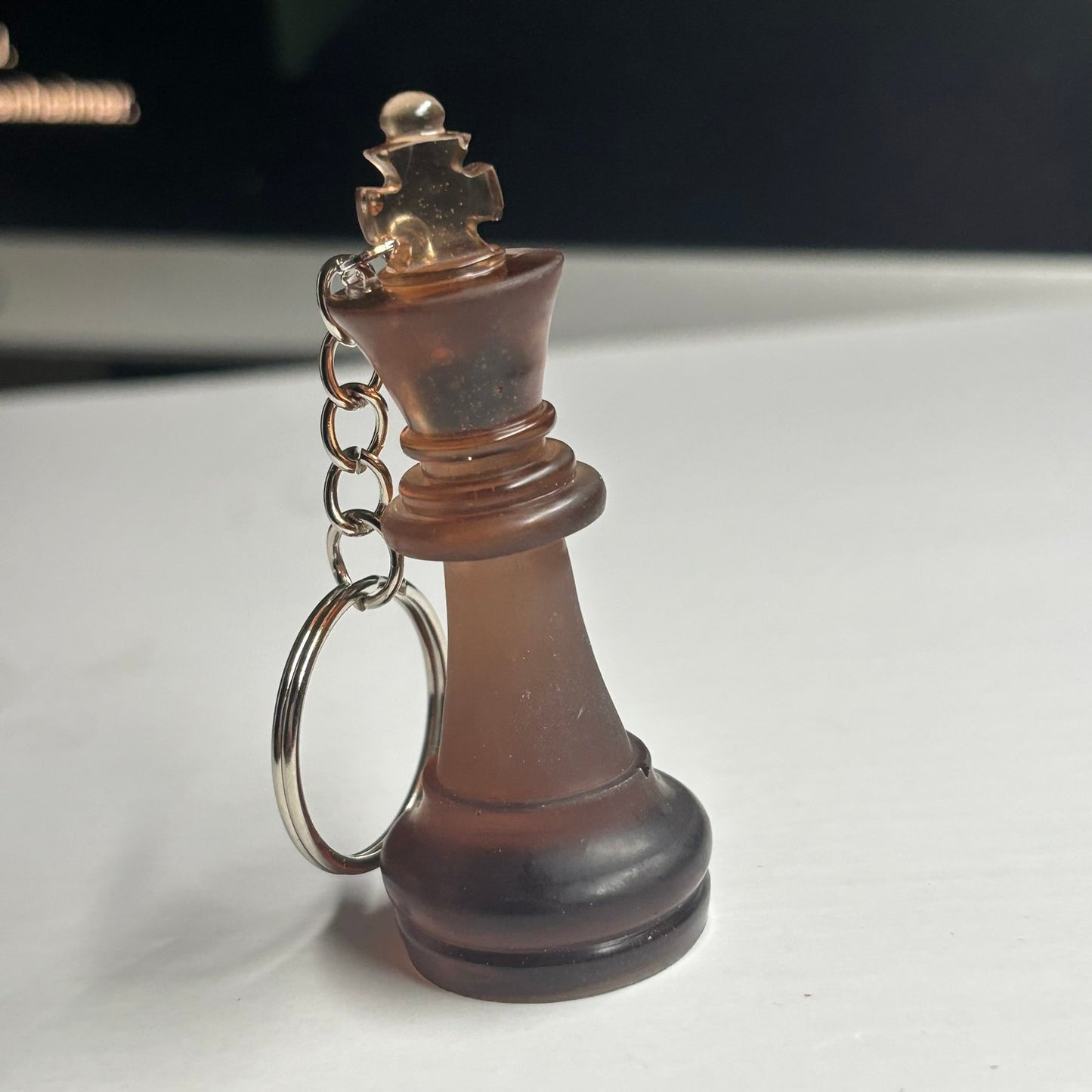Coffee Brown King - Handmade Resin Keychain
