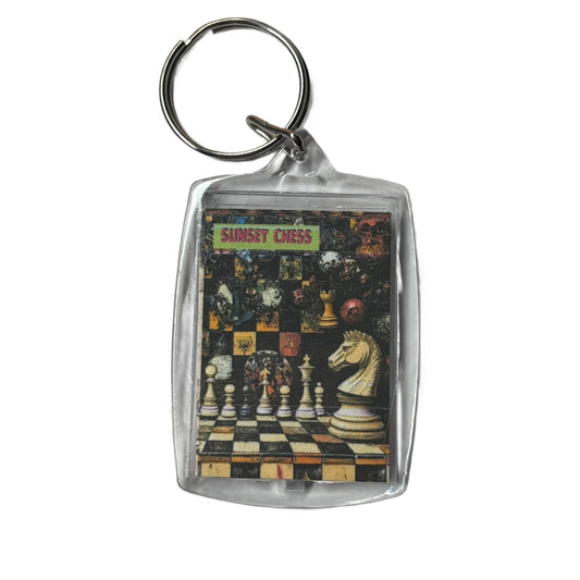 Clean White - Chess  Photo Keychain
