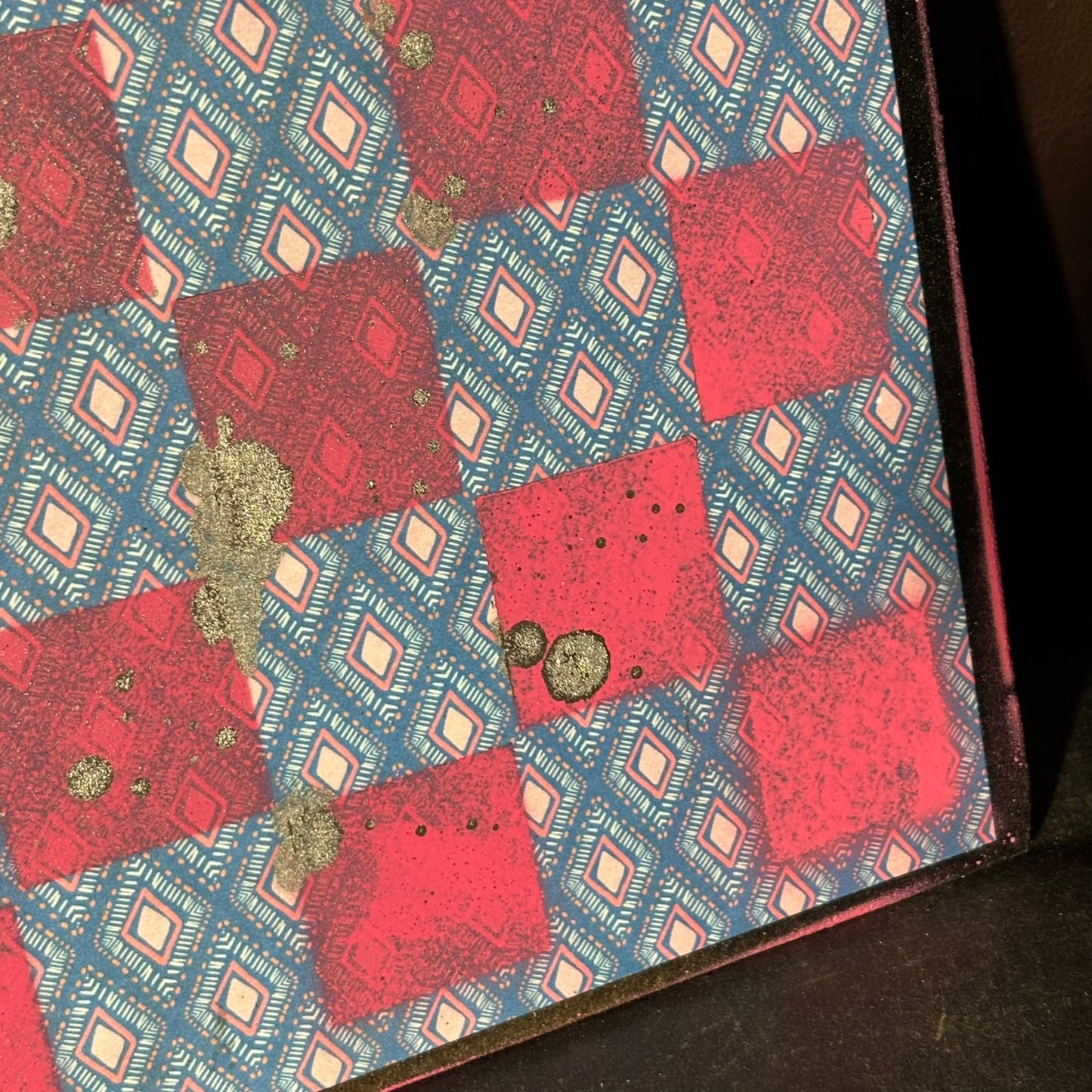 Pink & Blue - Scrapbook Chess Board