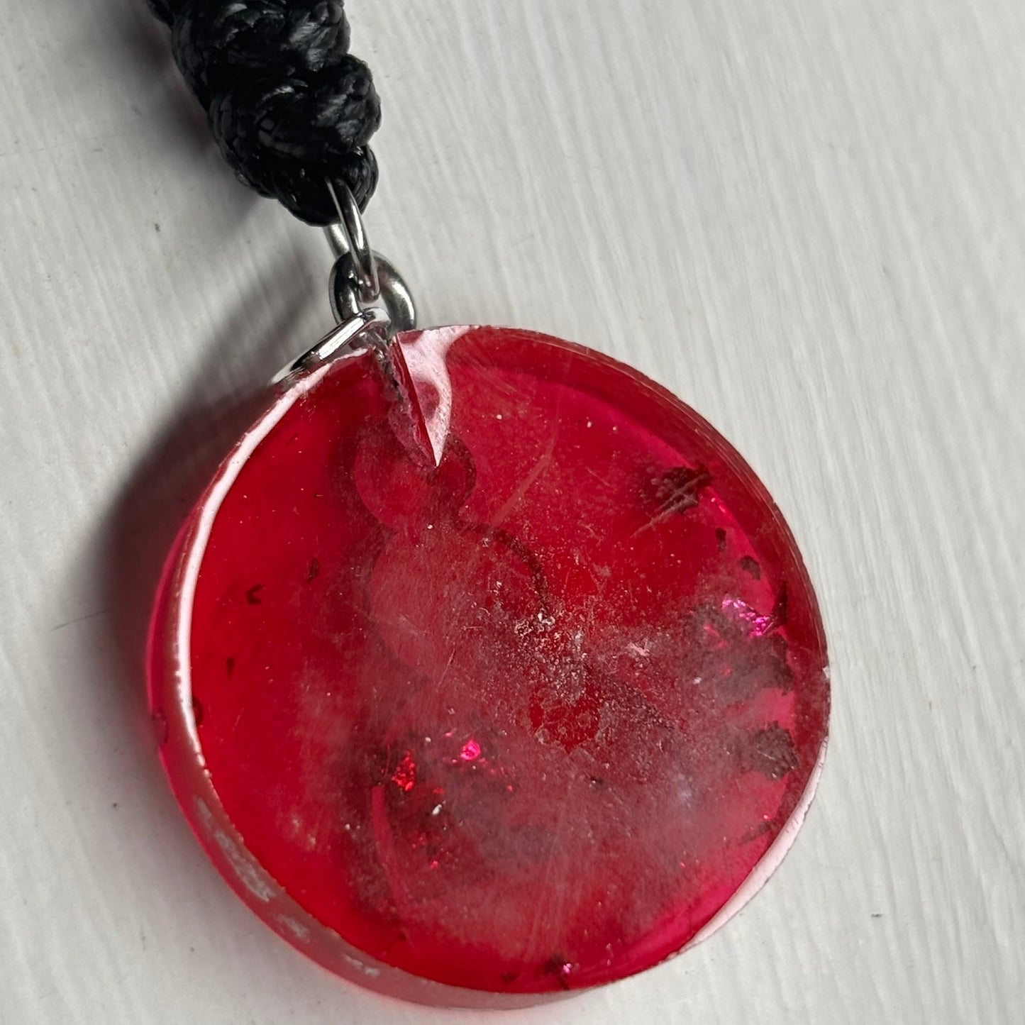 Red Pawn - Handmade Resin Chess Necklace