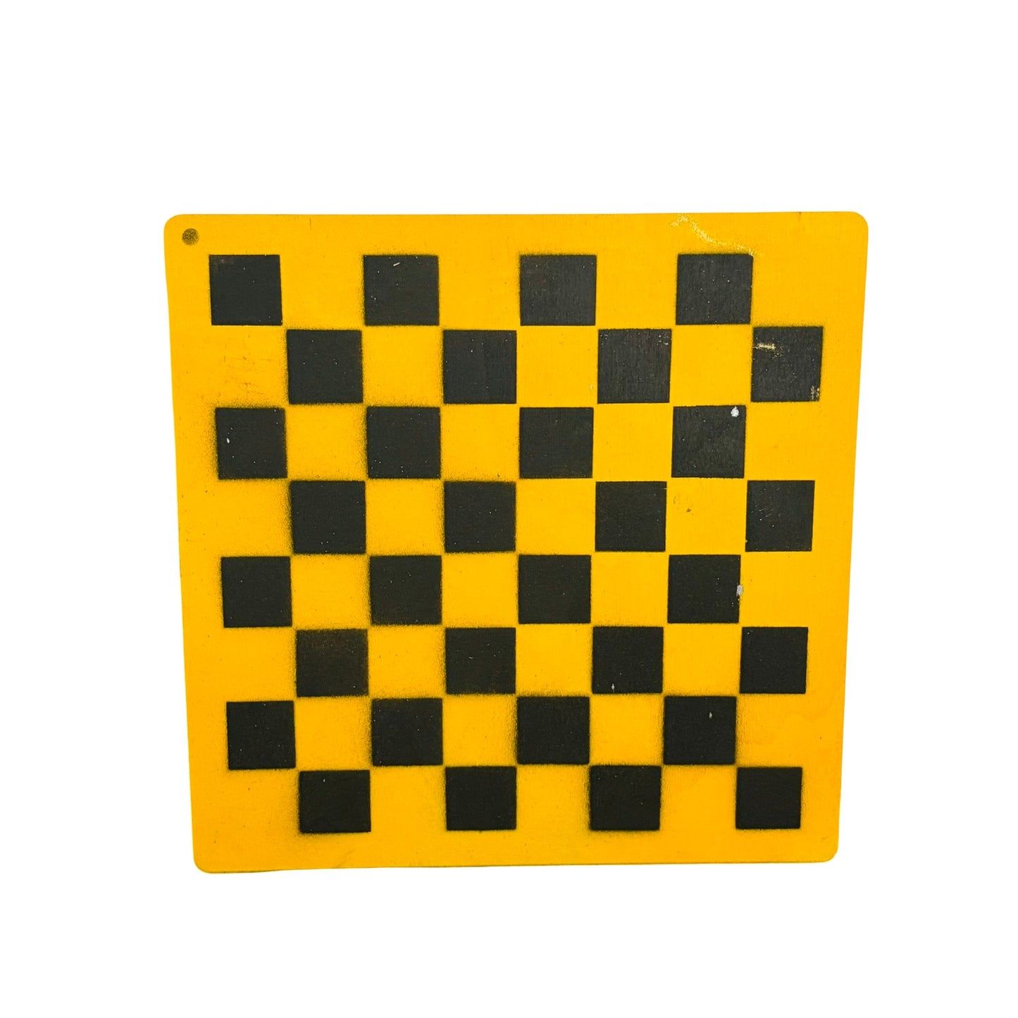 Yellow & Black - Painted Thin Wooden Chess Board
