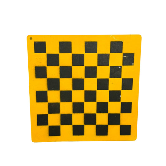 Yellow & Black - Painted Thin Wooden Chess Board