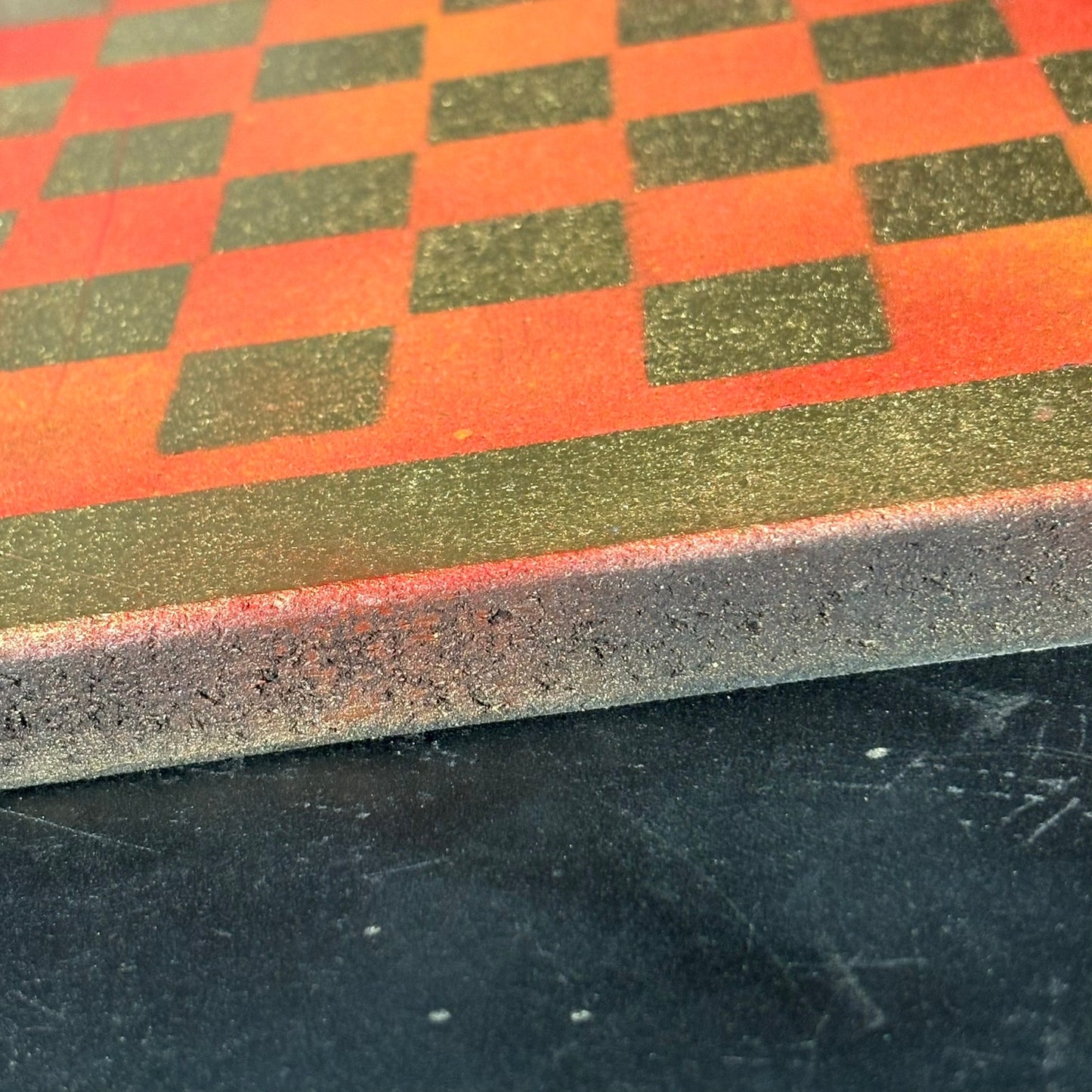 Orange Fire Gold - Painted Chess Board