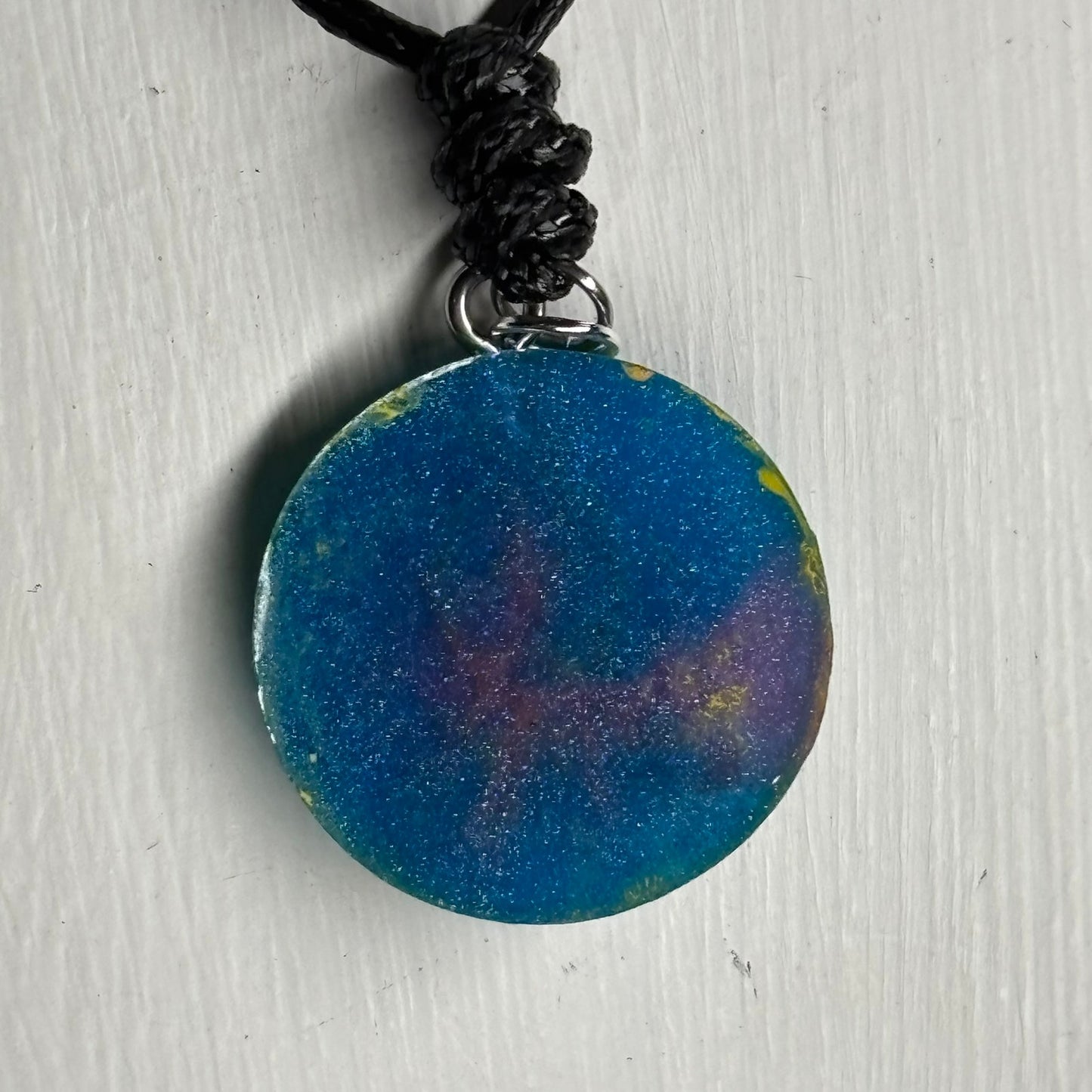 Blue Bishop - Handmade Resin Chess Necklace