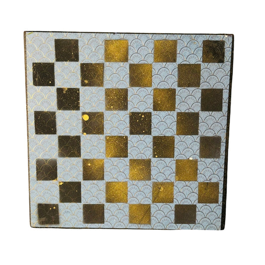 Vintage Blue Mist - Scrapbook Chess Board