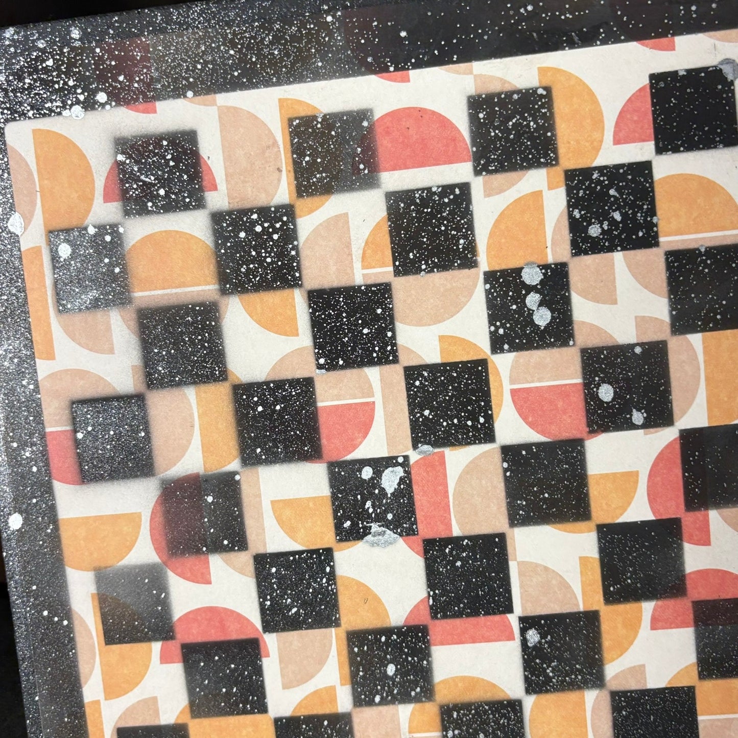 Peach Cream - Scrapbook Chess Board
