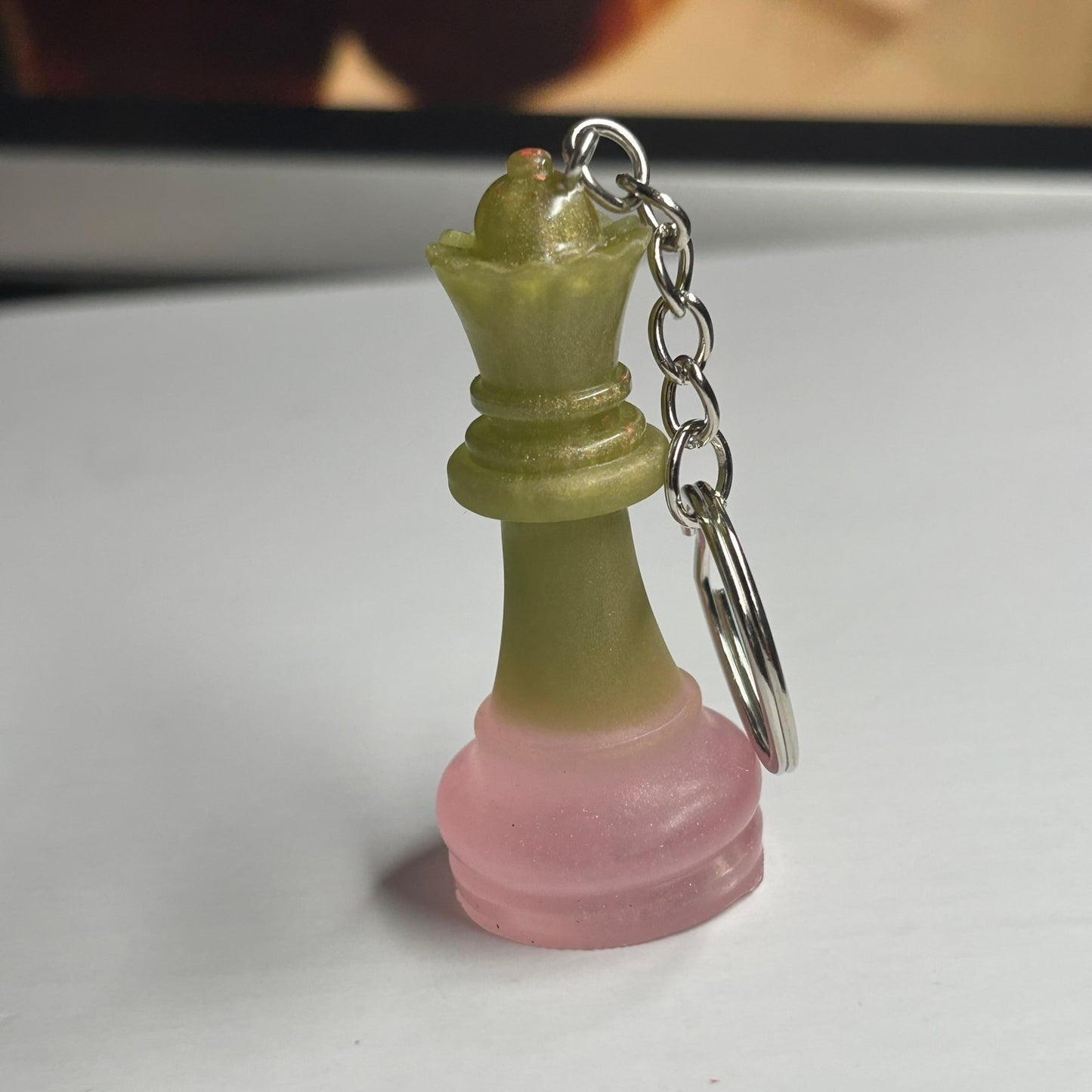 Pink Bottom Queen - Handmade Resin Keychain