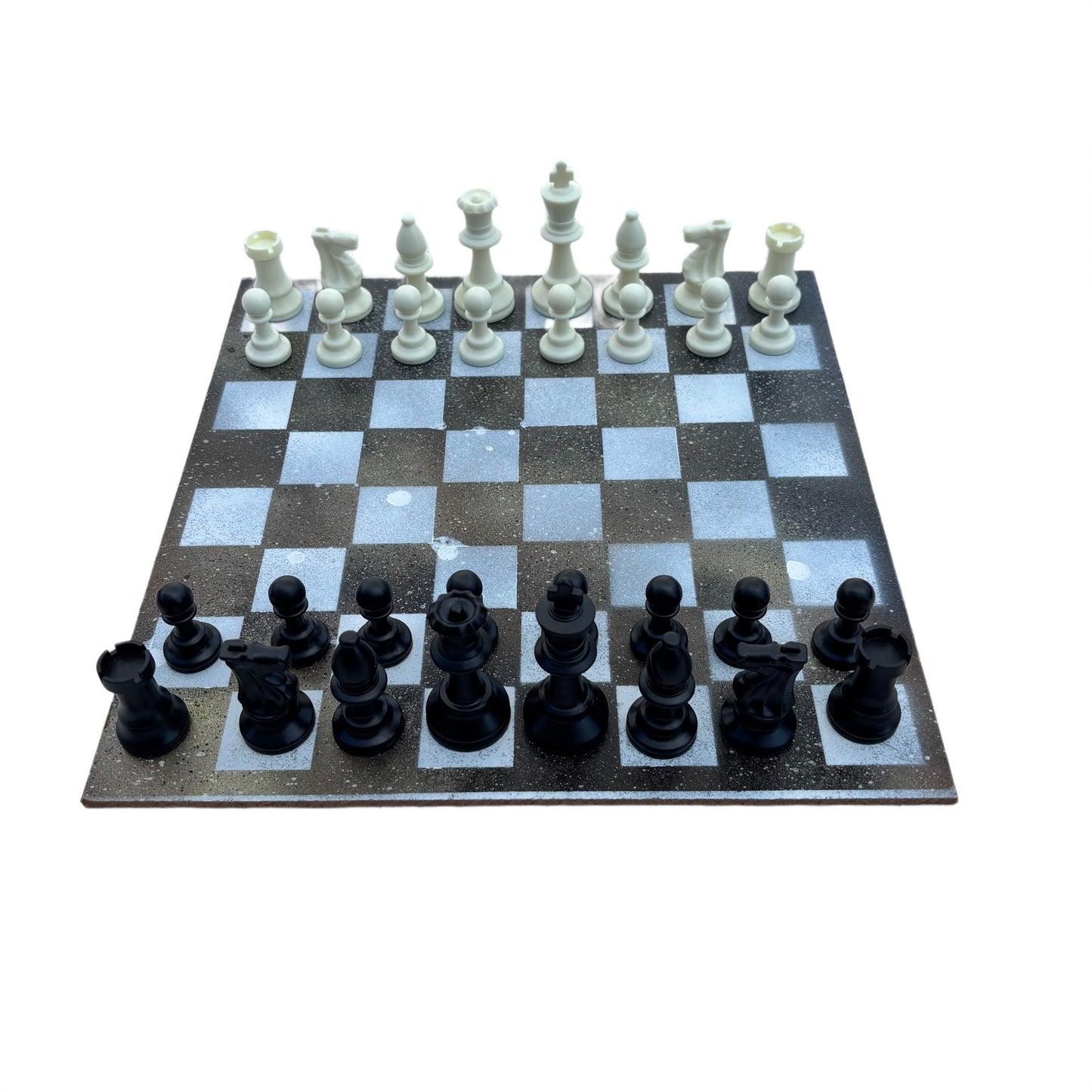 Blackboard Blue - Painted Chess Set