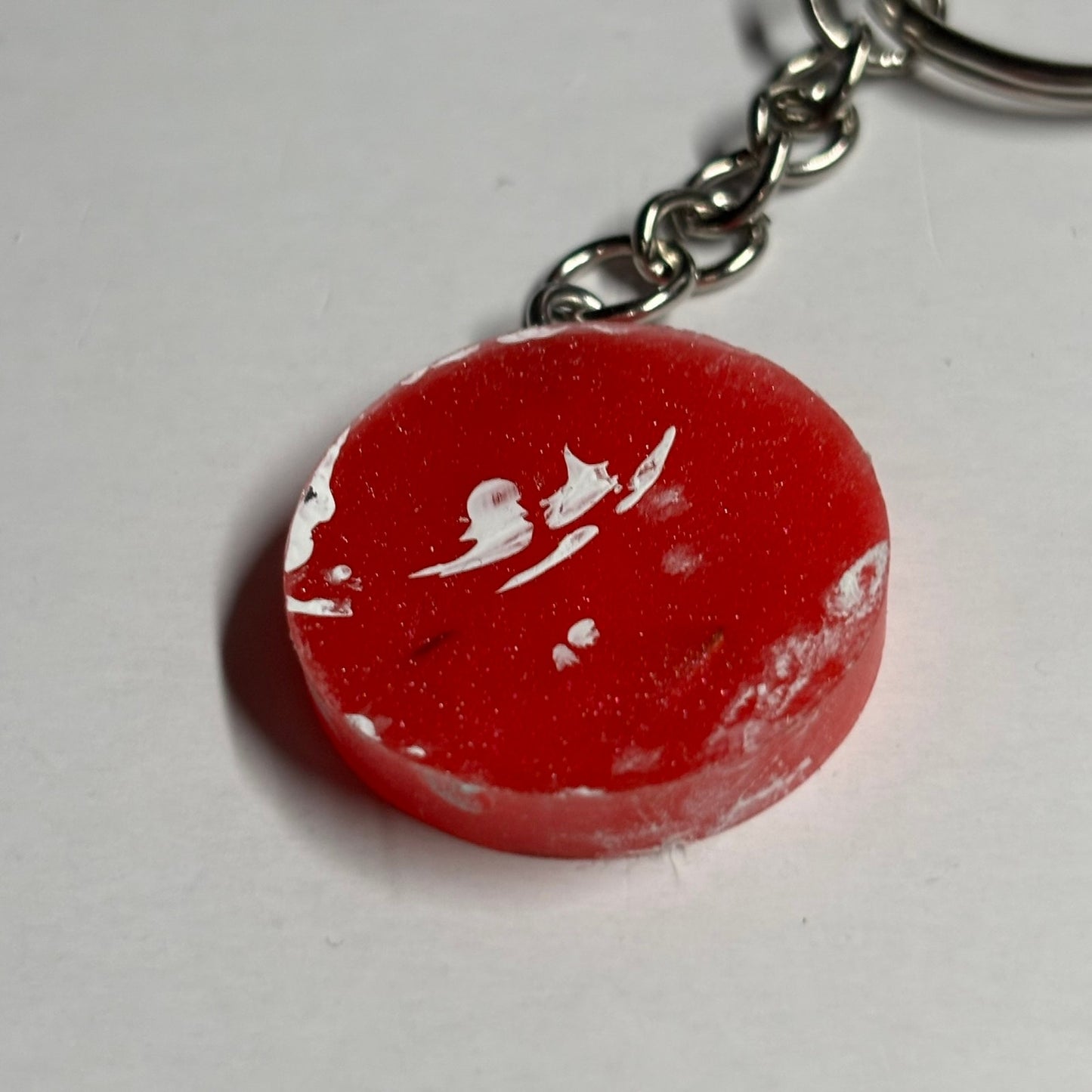 Cherry Red King - Handmade Resin Keychain - Flat Edition