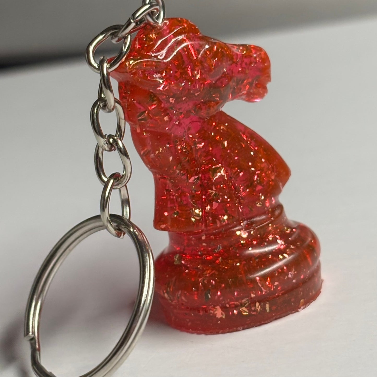 Red Crystal Knight - Handmade Resin Keychain
