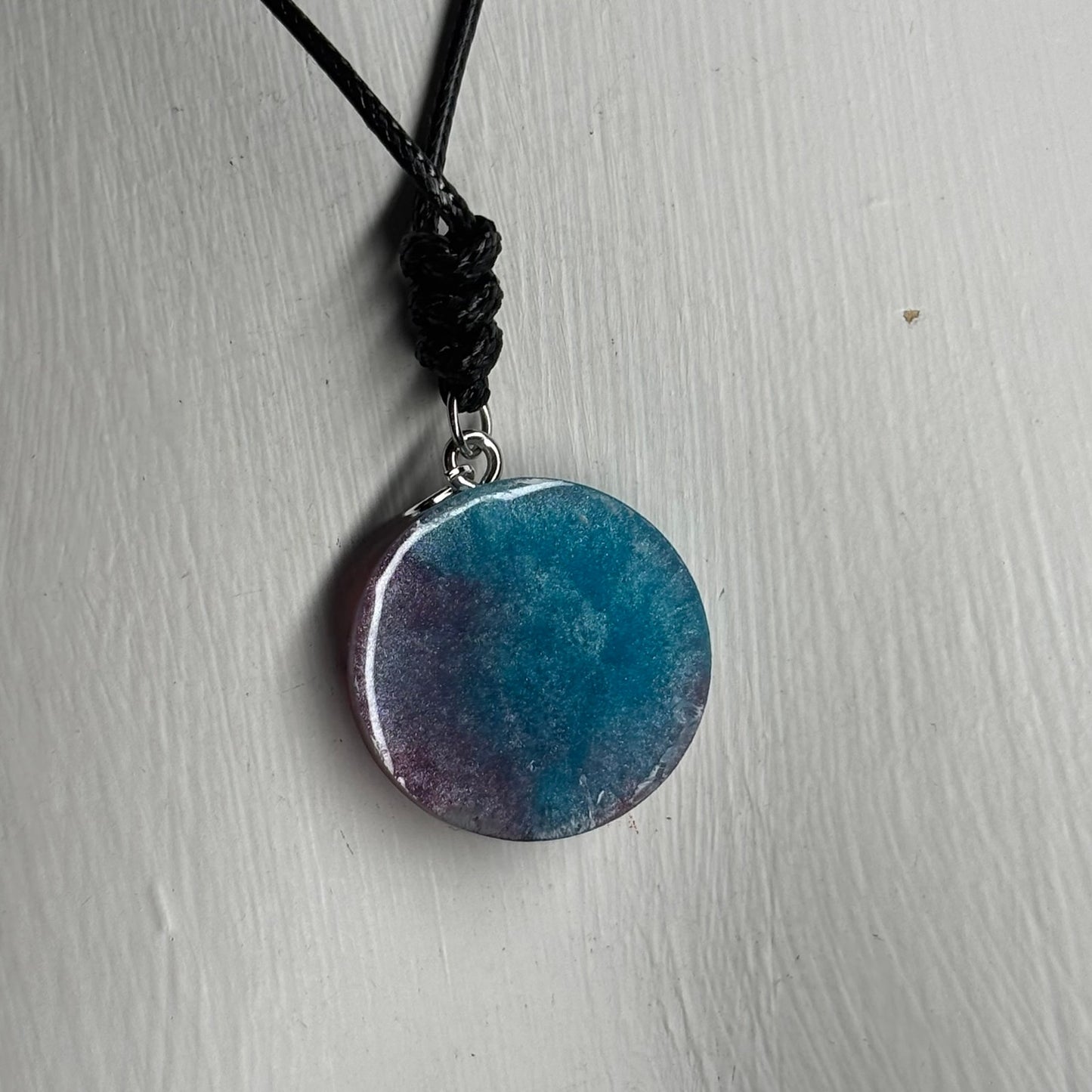 Purple & Blue Mix Pawn - Handmade Resin Chess Necklace