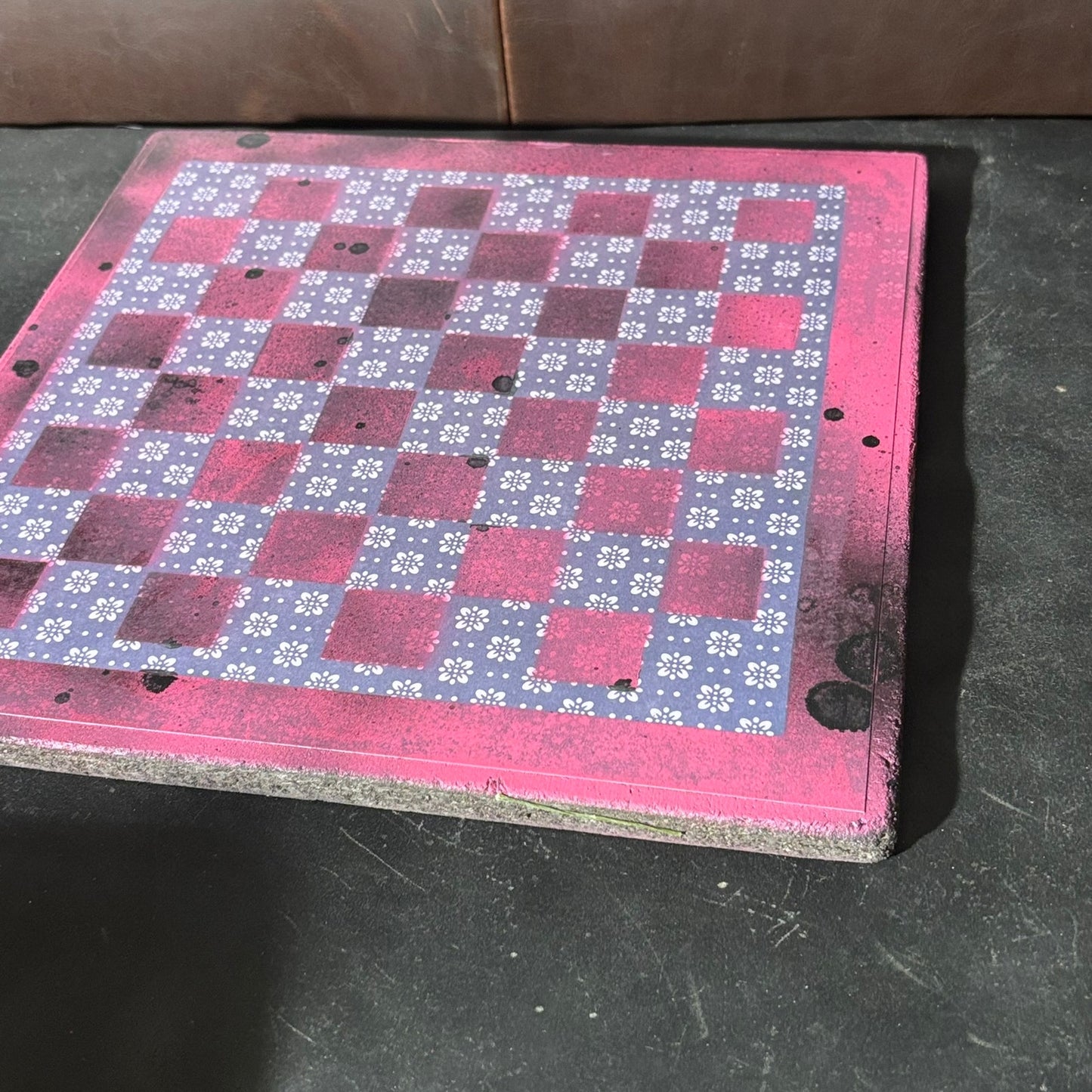 Vintage Purple/Pink - Scrapbook Chess Board