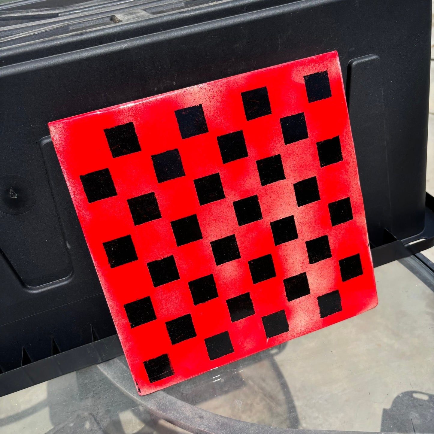 Red Mist - Resin Coated Chess Board