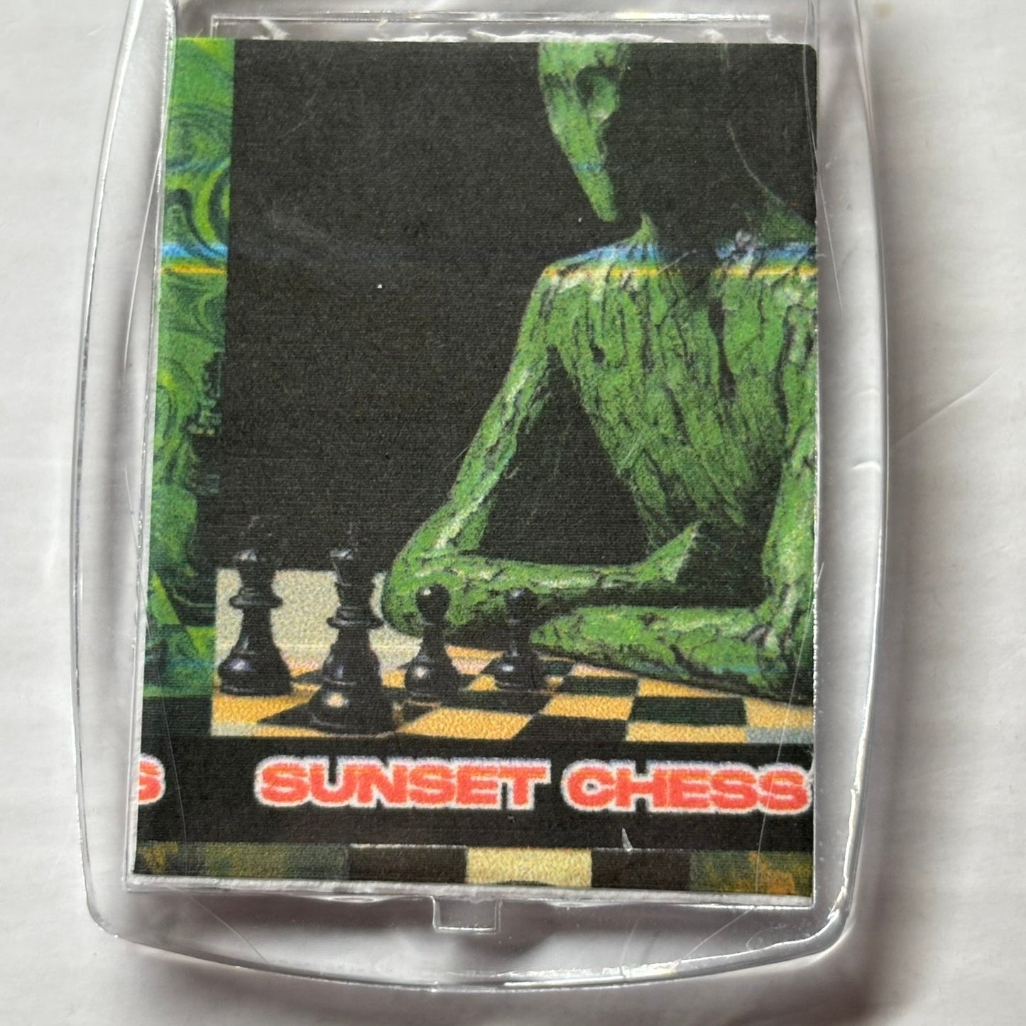 The Green Man - Chess  Photo Keychain