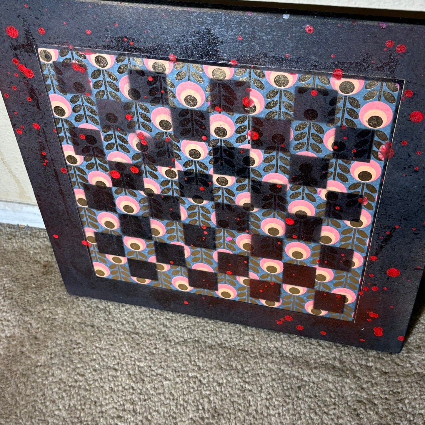 Vintage Dark Pattern - Large Scrapbook Chess Board