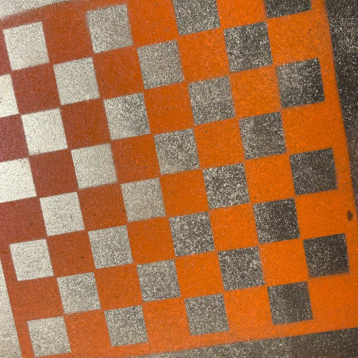 Goldish Orange - Painted Chess Board