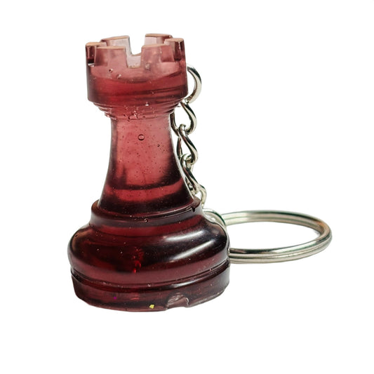 Translucent Violet Rook - Handmade Resin Keychain