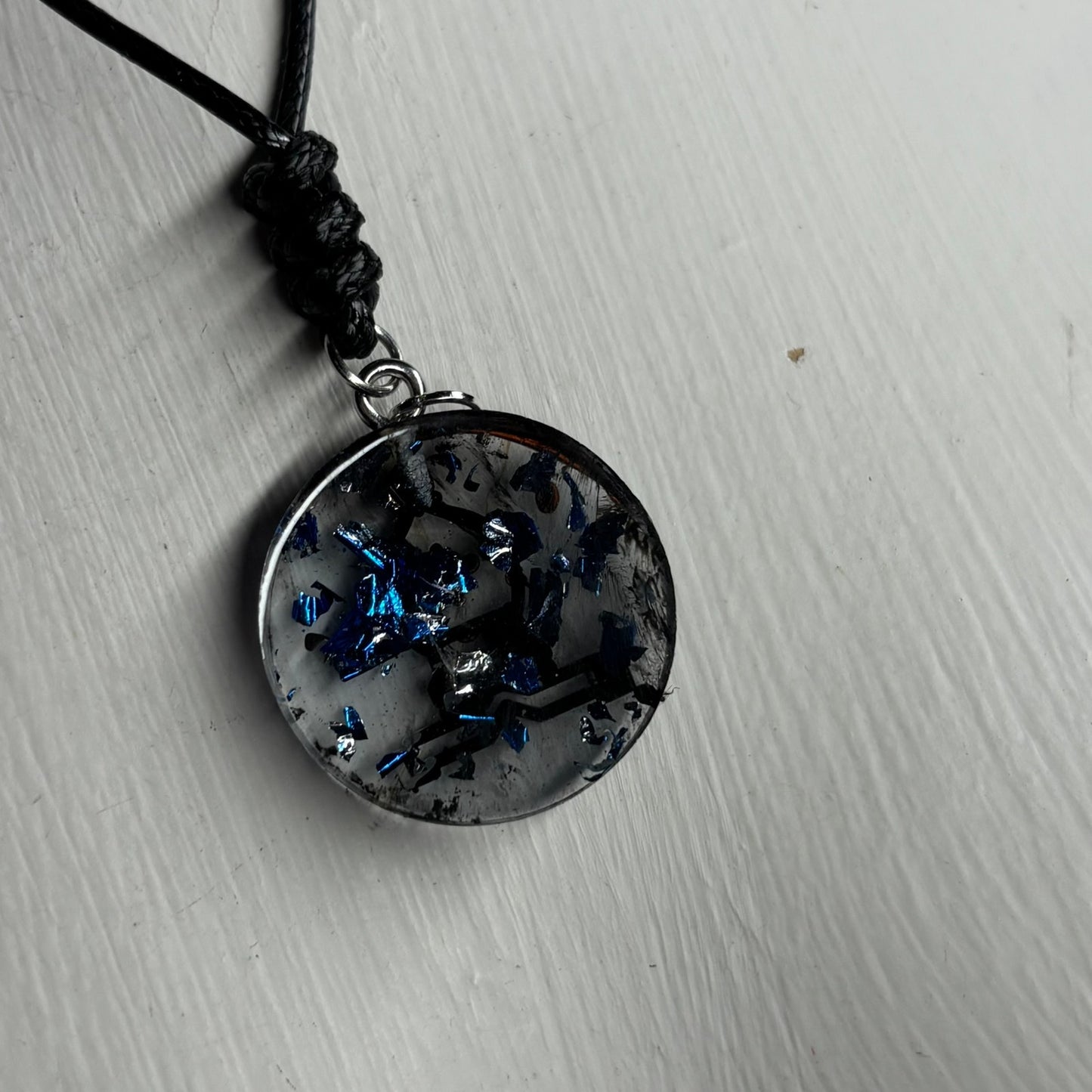 Transparent Bishop - Handmade Resin Chess Necklace