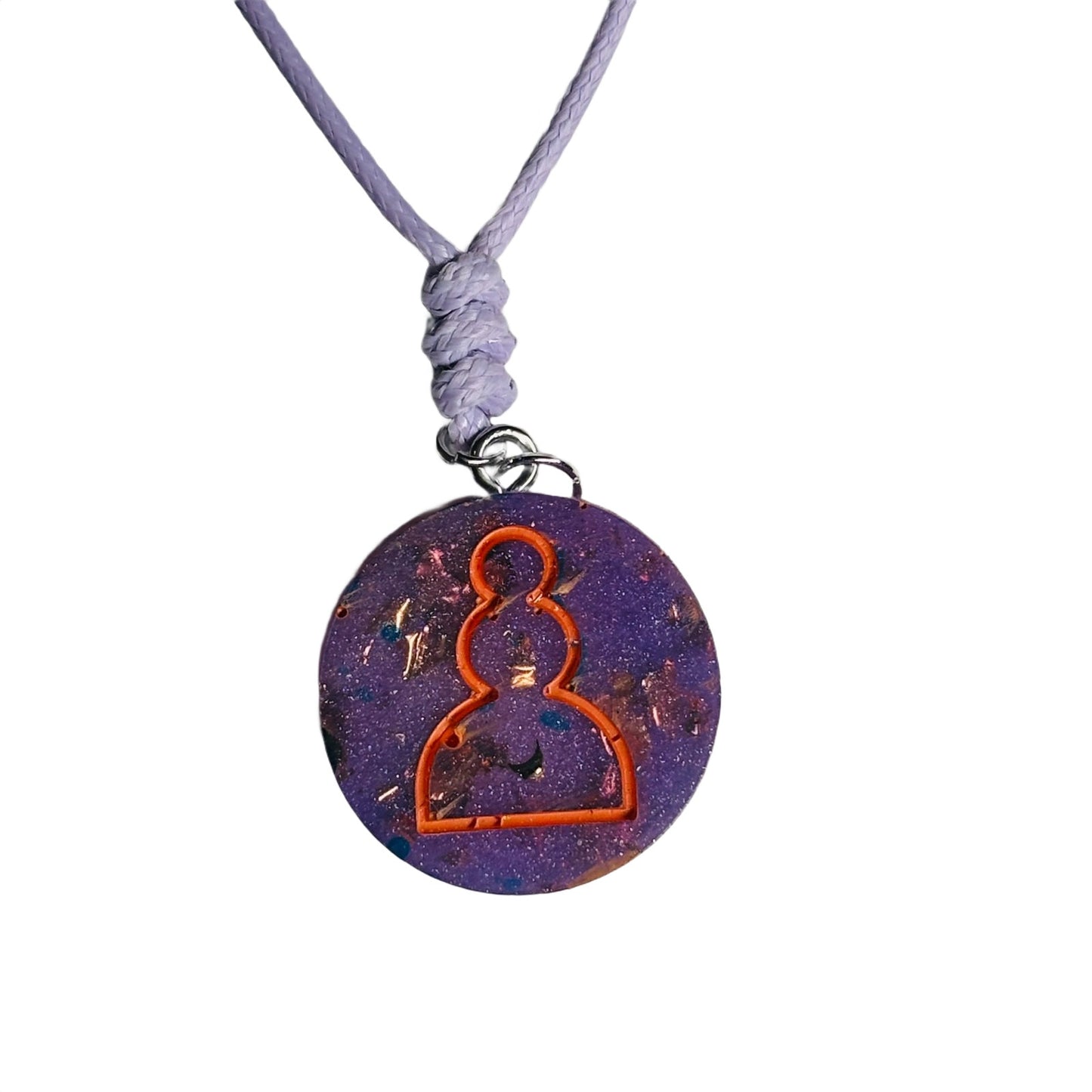 Supreme Purple Pawn - Handmade Resin Chess Necklace