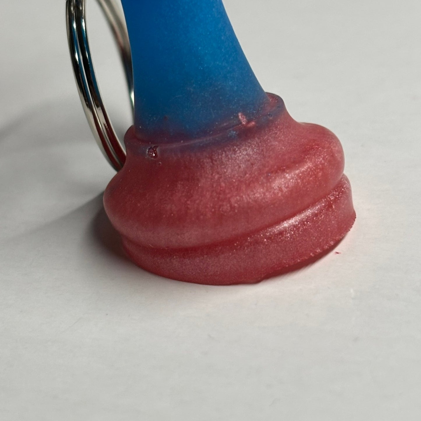 Blue Slanted King - Handmade Resin Keychain