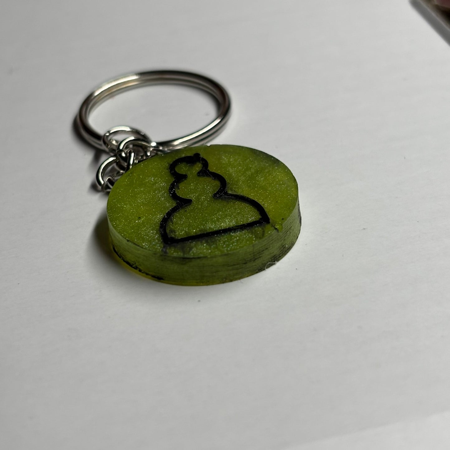 Lime Green - Handmade Resin Keychain