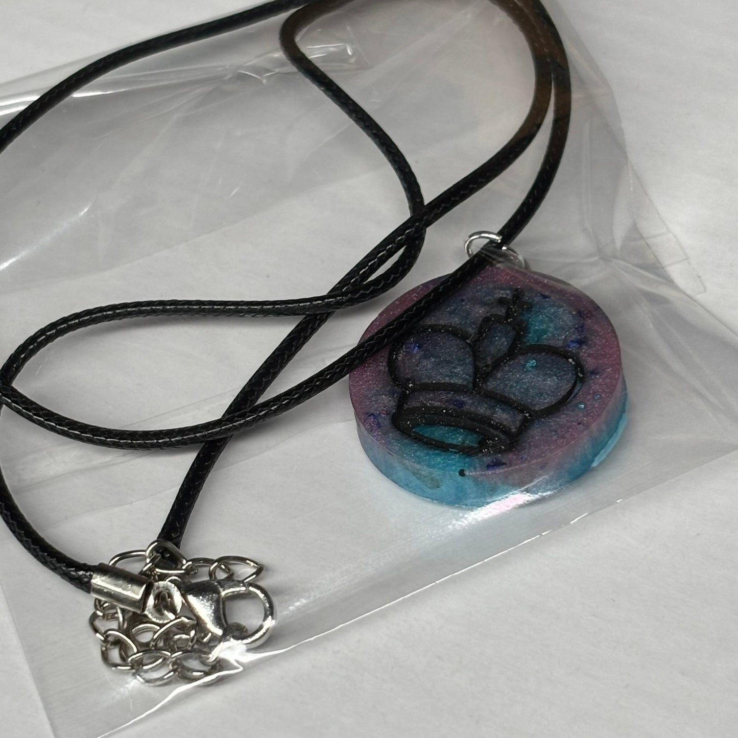 Classic Space King - Handmade Resin Chess Necklace