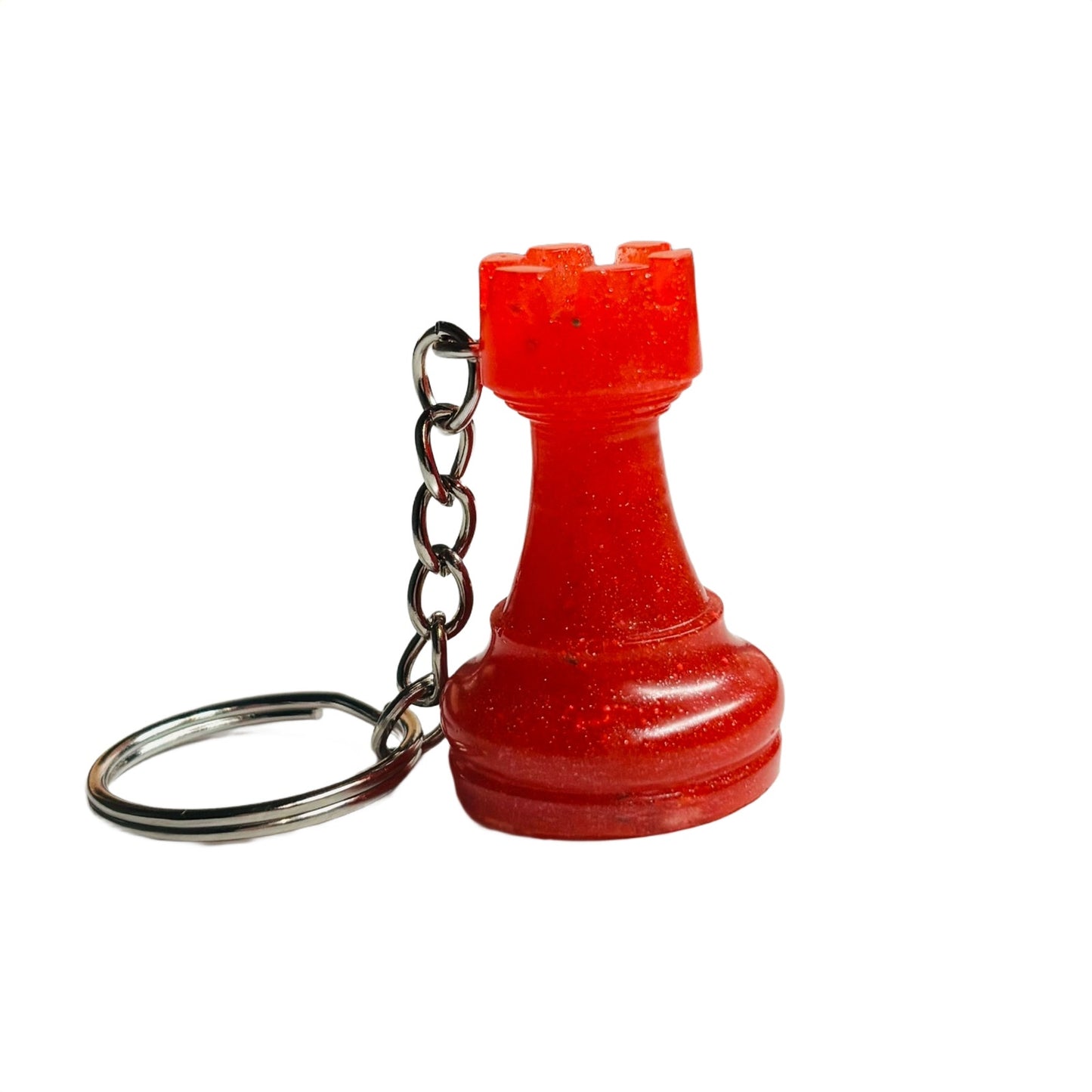 Cherry Red Rook - Handmade Resin Keychain