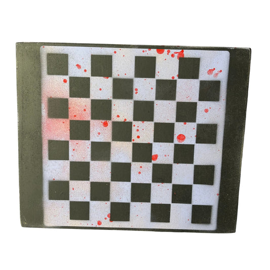 Light Purple Splatter - Painted Chess Board