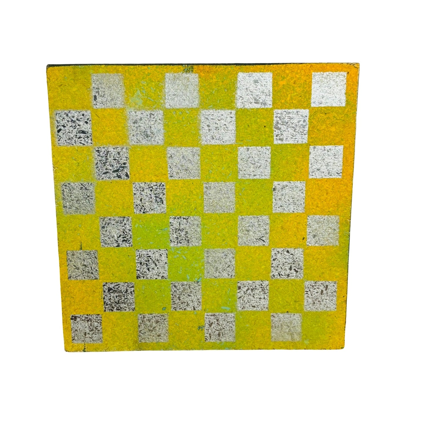 Yellow Chrome - Painted Double Sided Chess Board