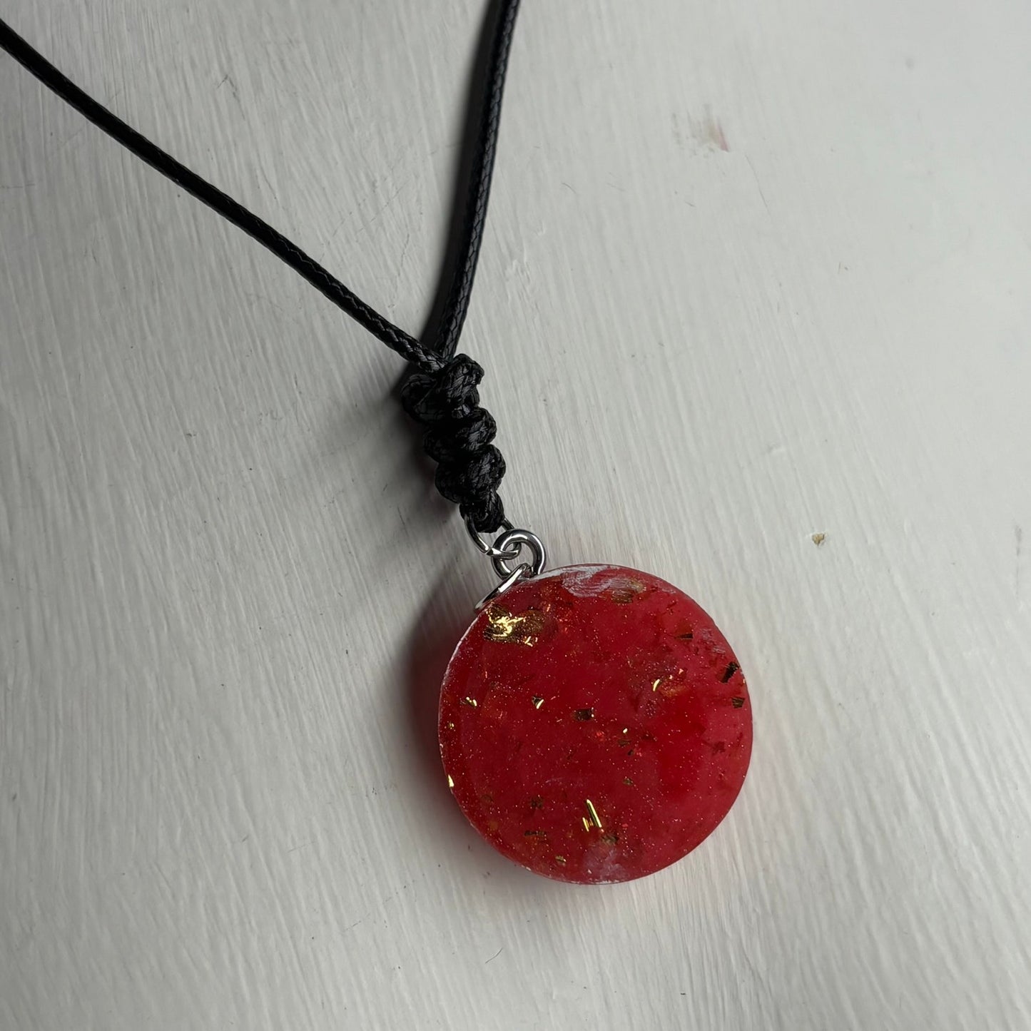 Sparkle Red Knight - Handmade Resin Chess Necklace