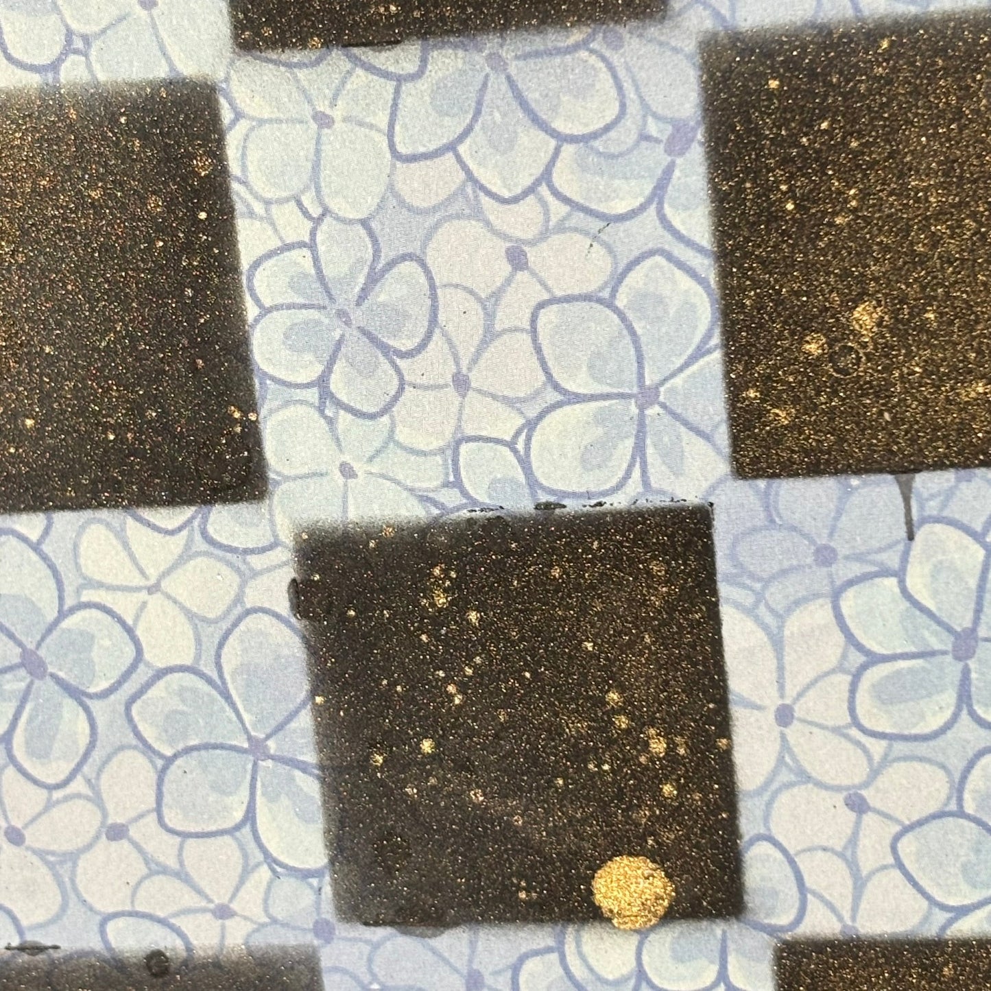 Golden Black & Blue - Scrapbook Chess Board