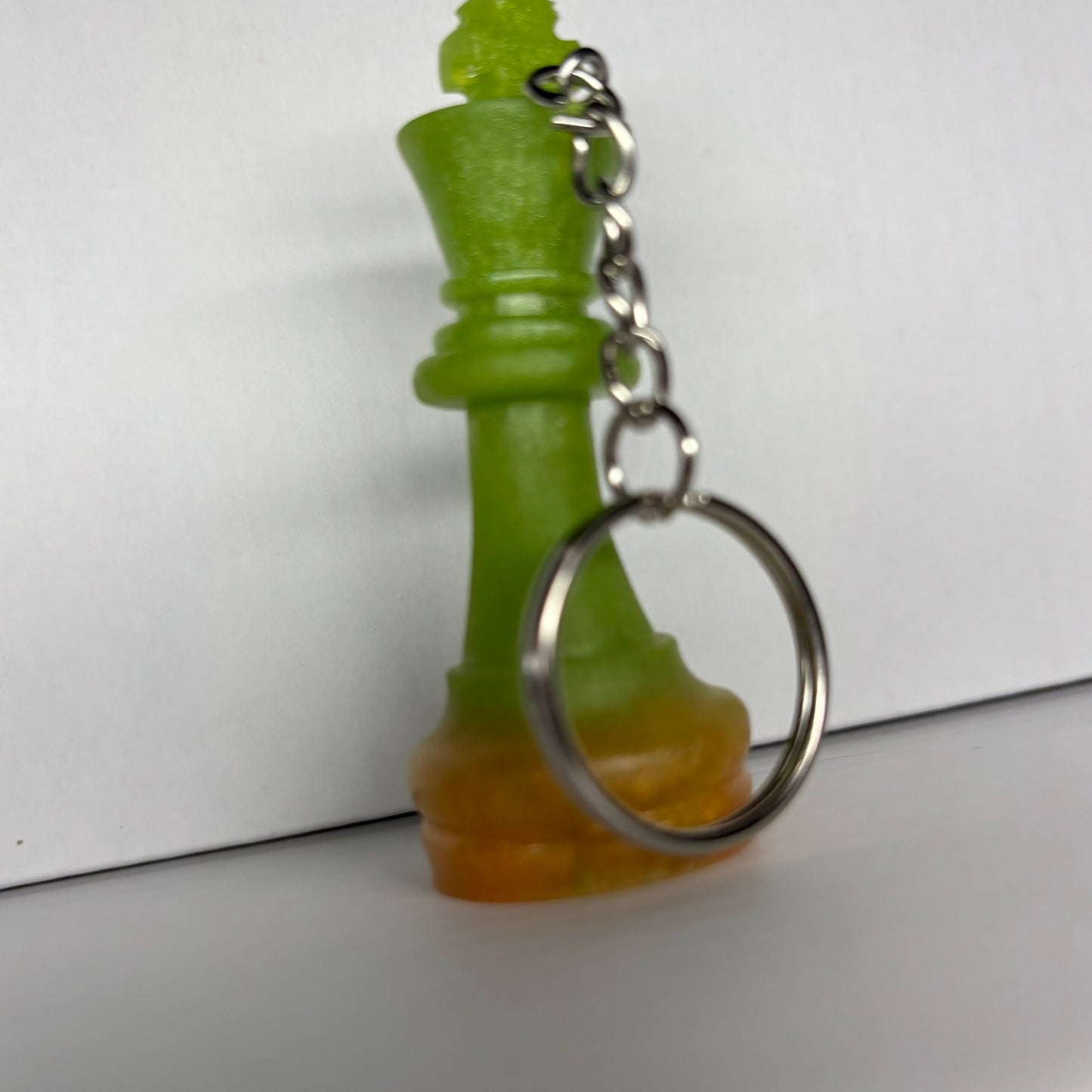 Orange Bottom Handmade Resin Keychain - One of a Kind Design