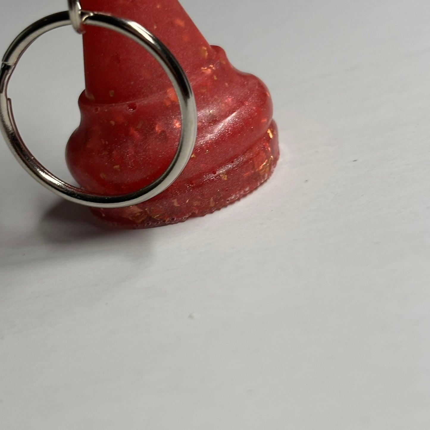 Glittered Red King - Handmade Resin Keychain