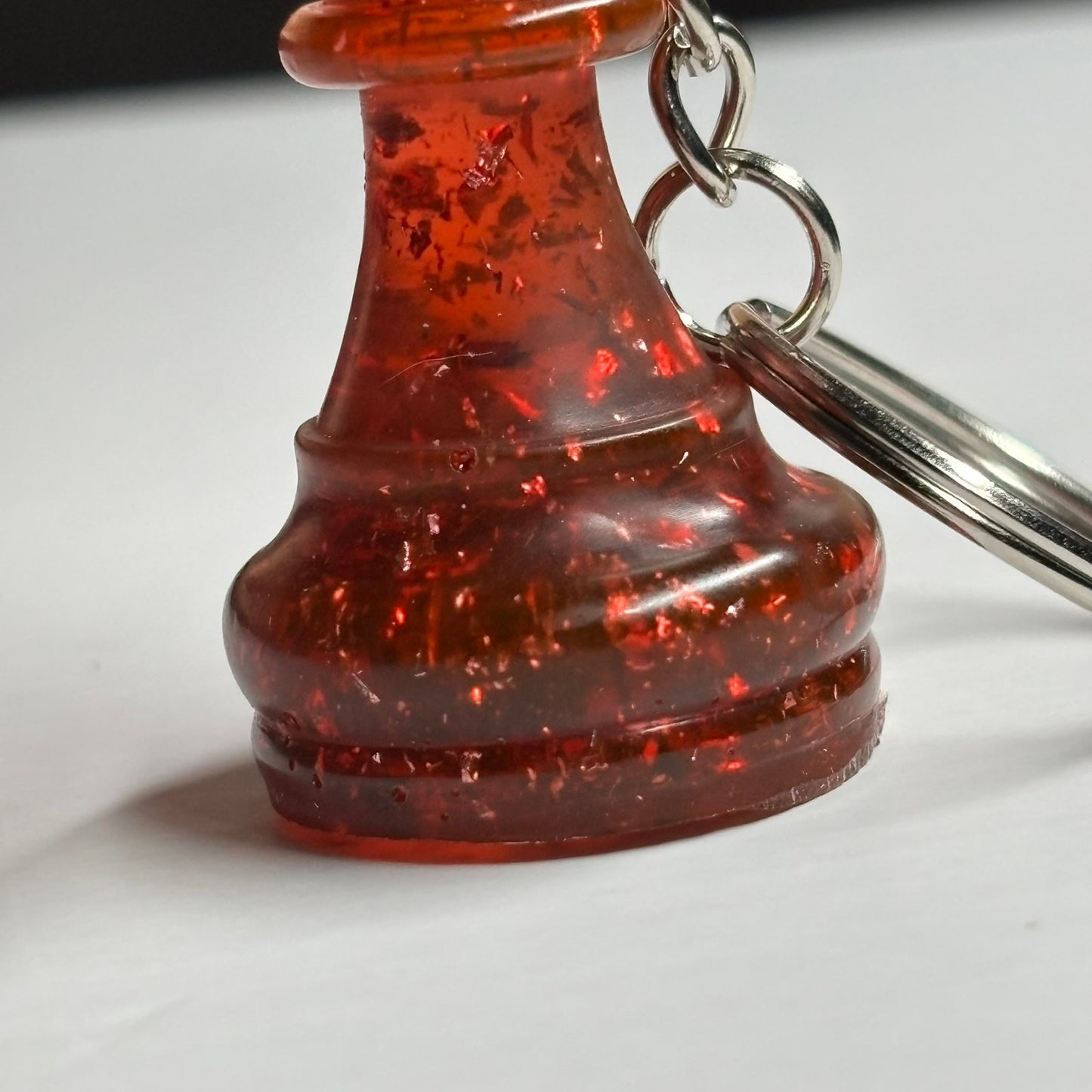 Red Crystal Bishop - Handmade Resin Keychain