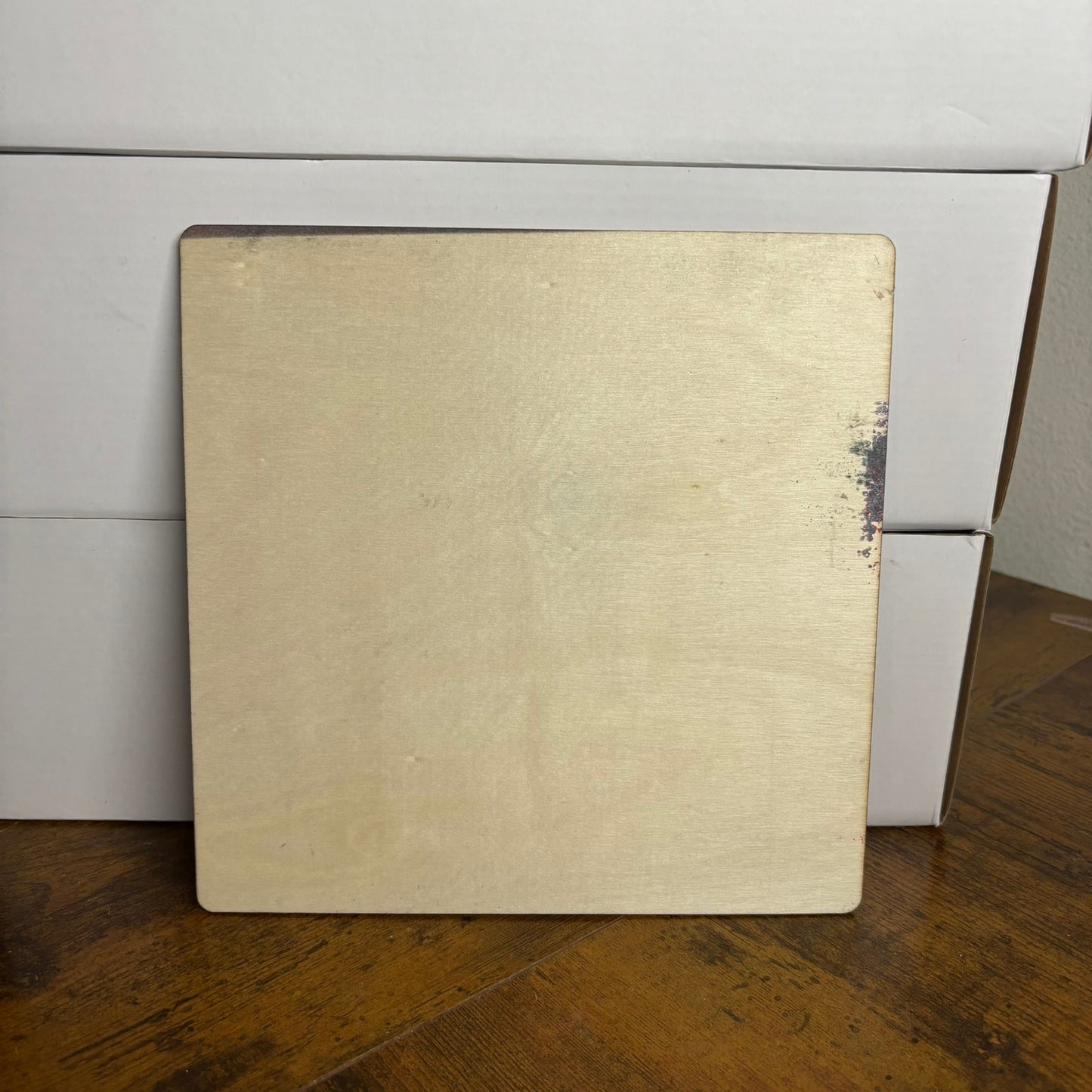 Fire Red & White - Painted Thin Wooden Chess Board