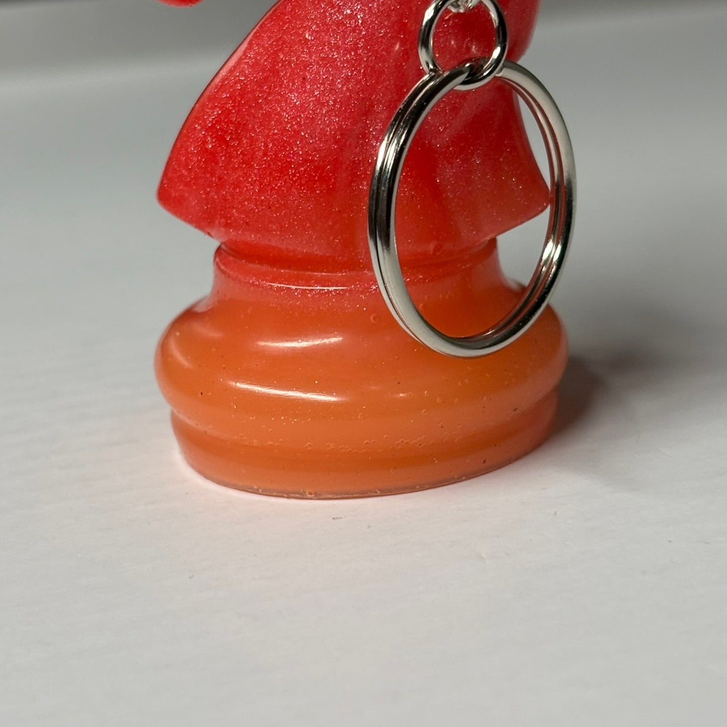 Hot Red Knight - Handmade Resin Keychain - Large Edition