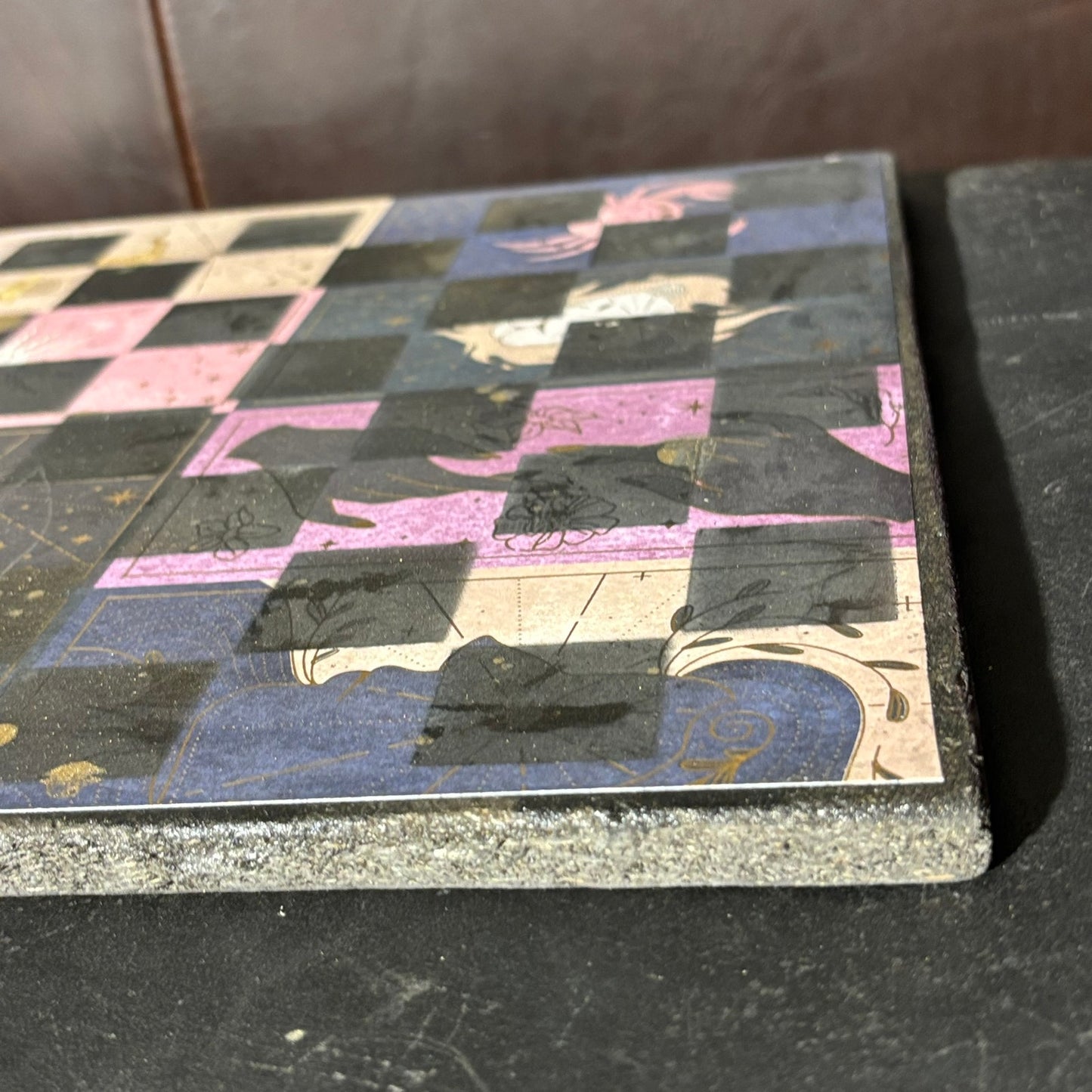 Space Collage - Scrapbook Chess Board