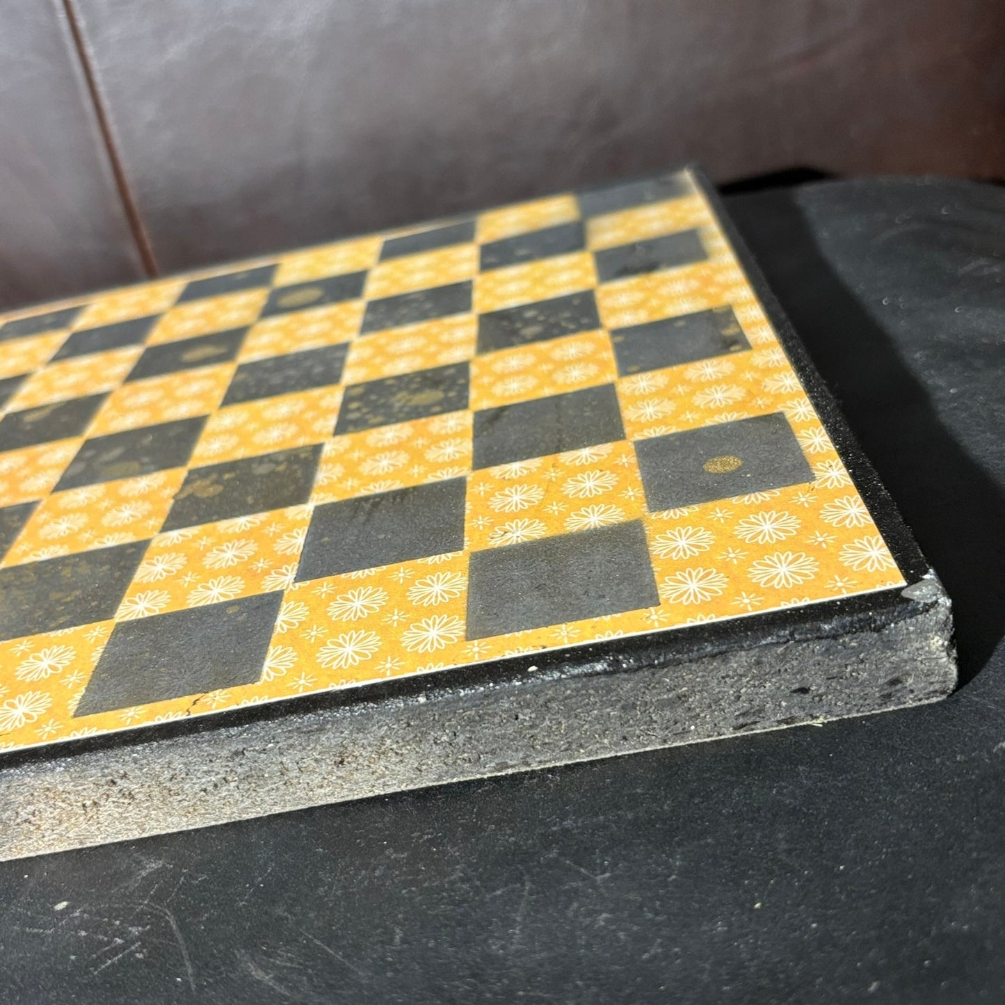 Speckled Yellow - Scrapbook Chess Board