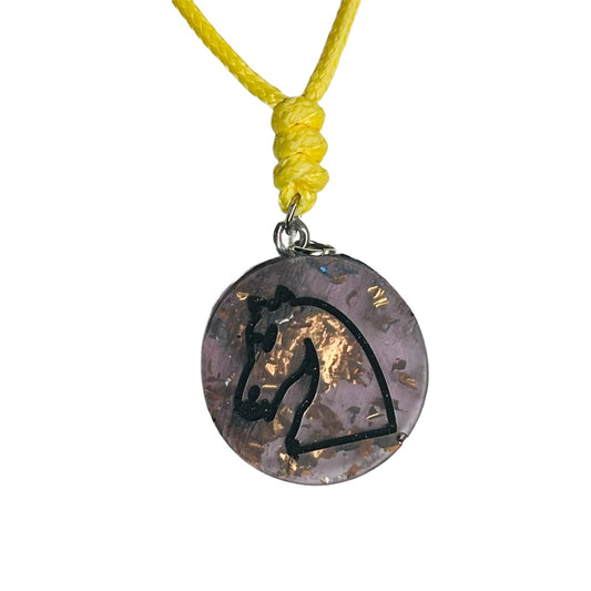 Premium Knight - Handmade Resin Chess Necklace