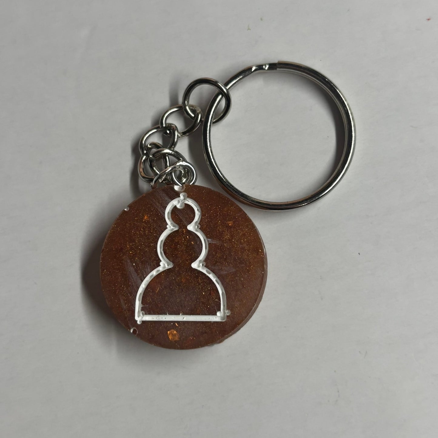 Dark Yellow Pawn - Handmade Resin Keychain