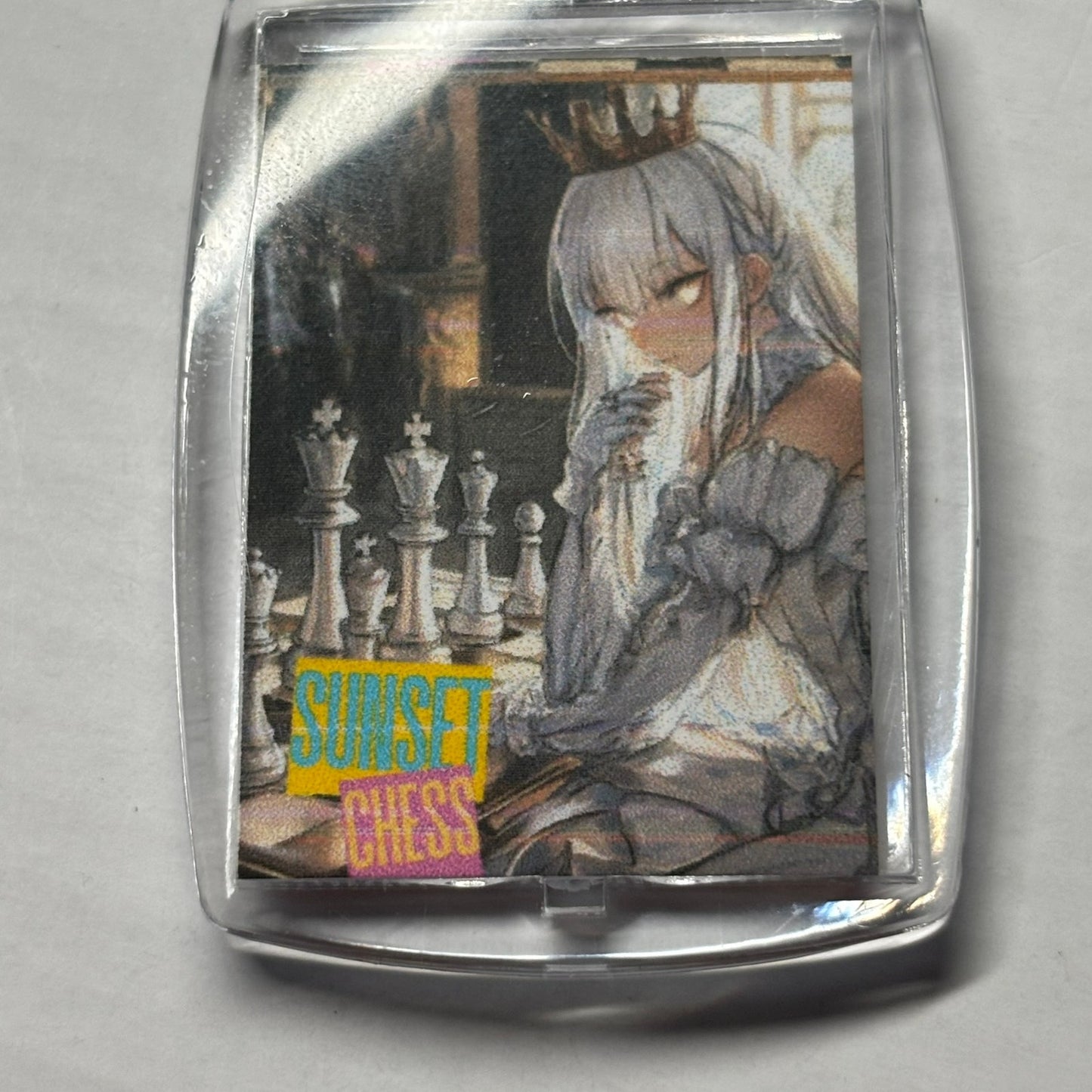 White Queen - Chess  Photo Keychain