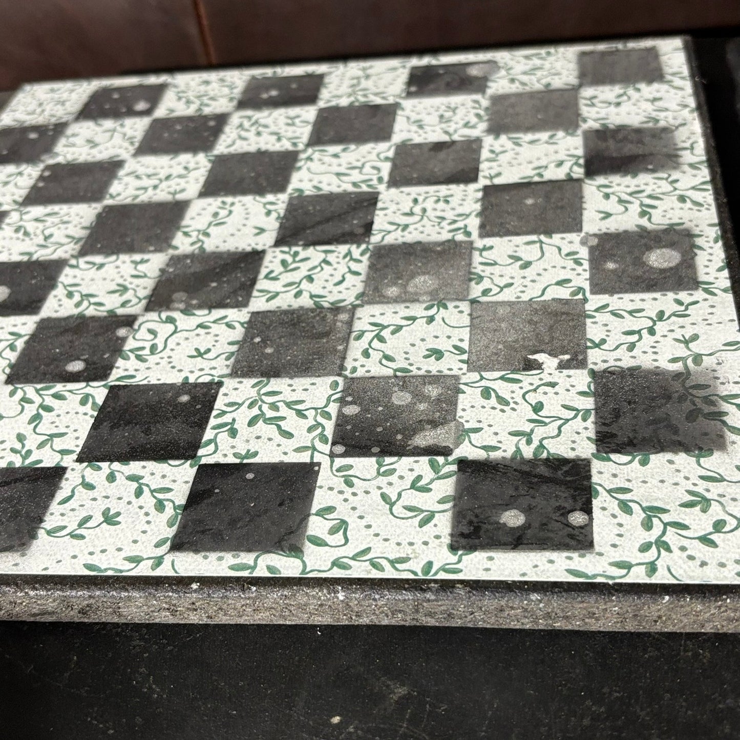 Vintage Chrome Mist - Scrapbook Chess Board