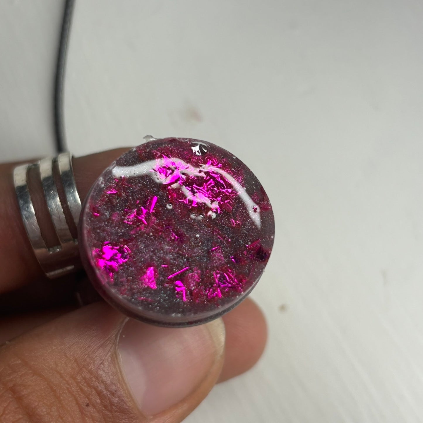 Midnight Purple Knight - Handmade Resin Chess Necklace