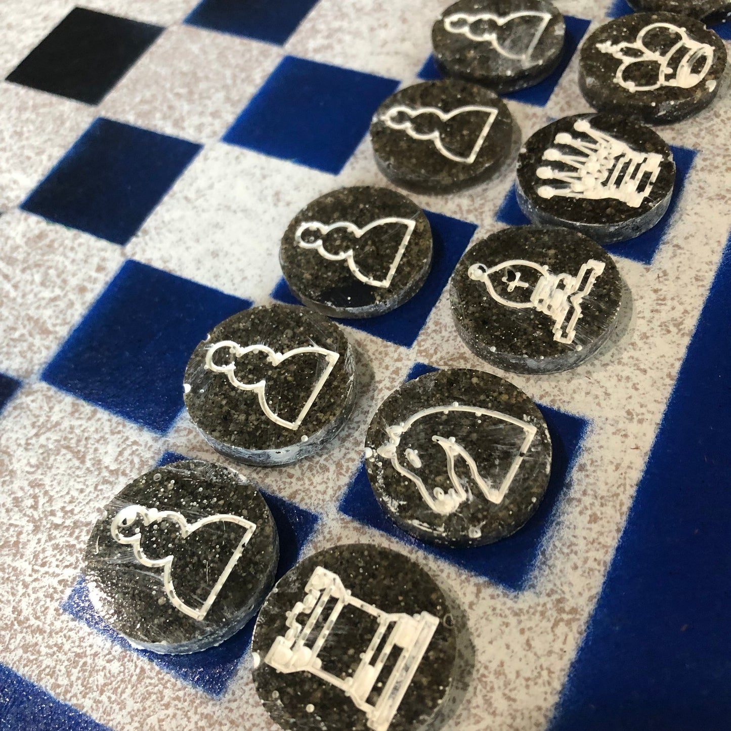 Speed Blue - Painted Chess Set