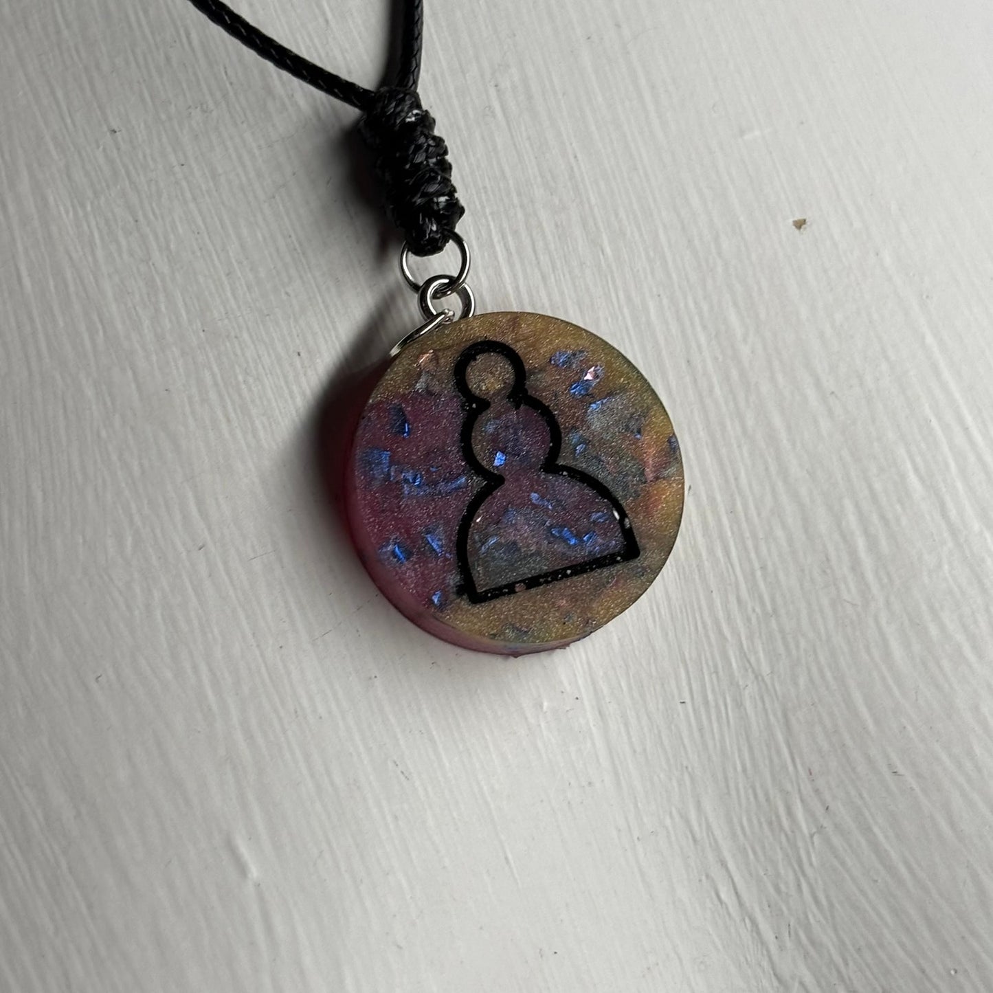 Royal Pink Pawn - Handmade Resin Chess Necklace