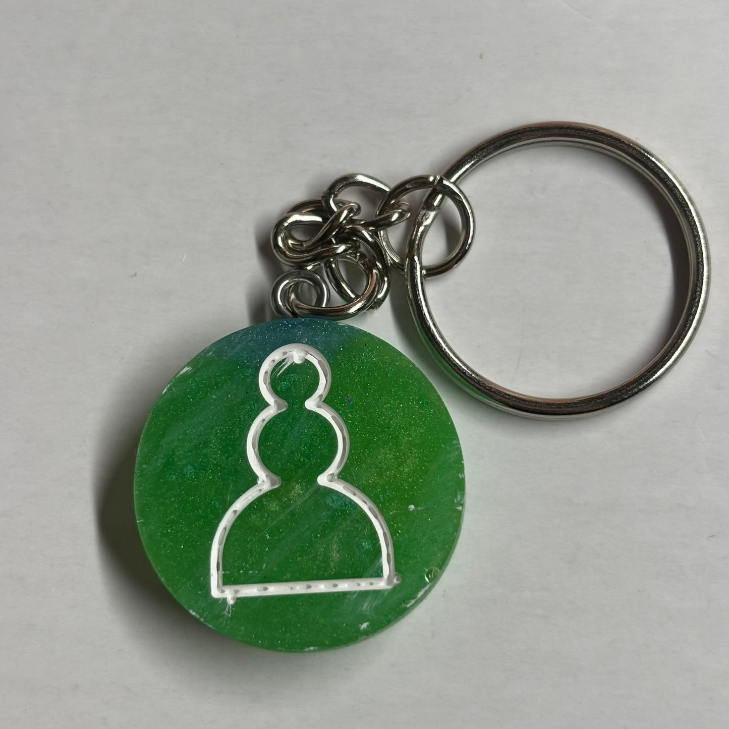 Green Pawn - Handmade Resin Keychain