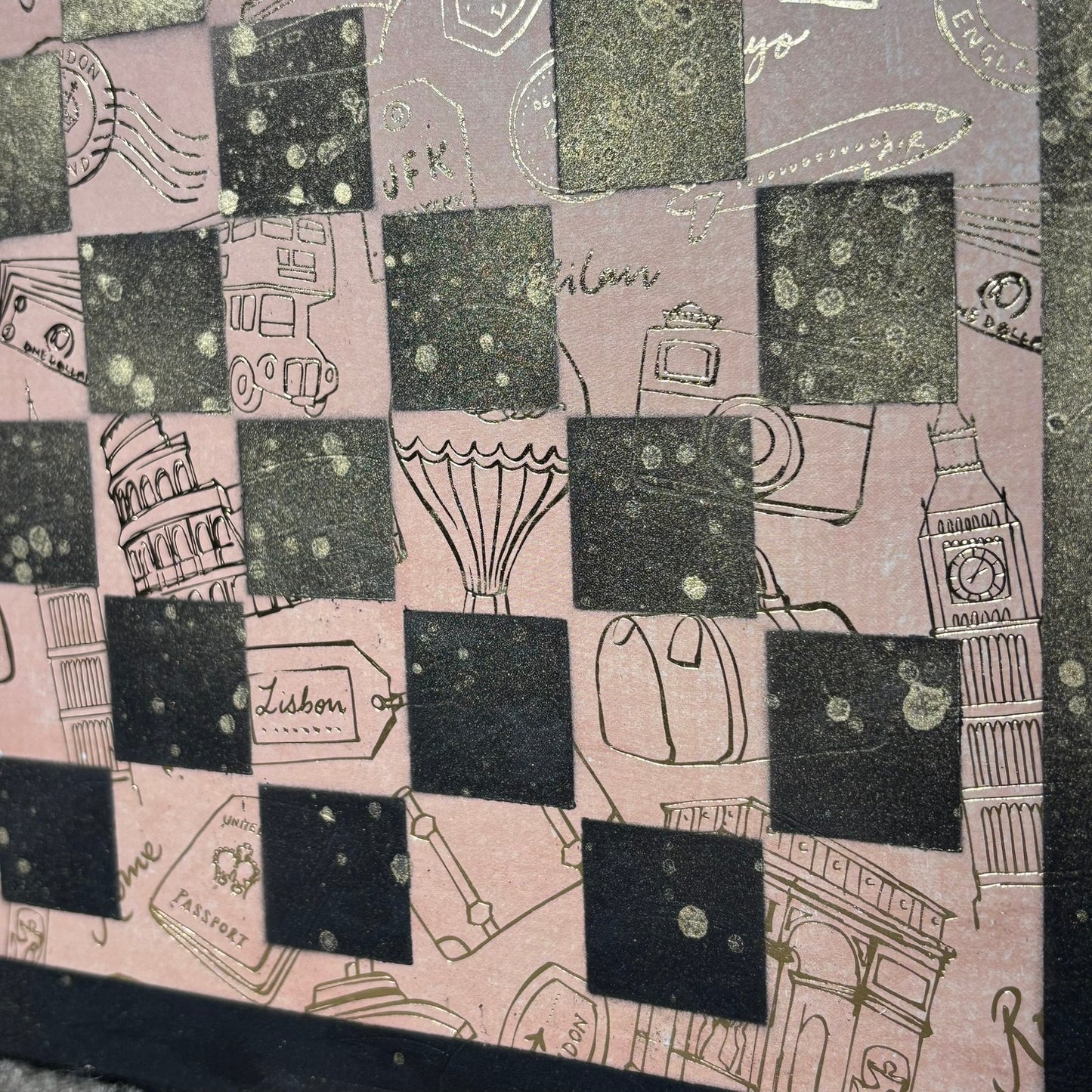 Peach Gold - Scrapbook Chess Board