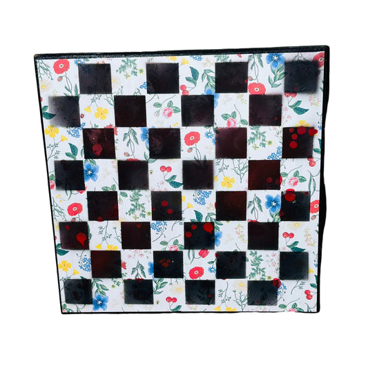Simplistic Flowers - Scrapbook Chess Board